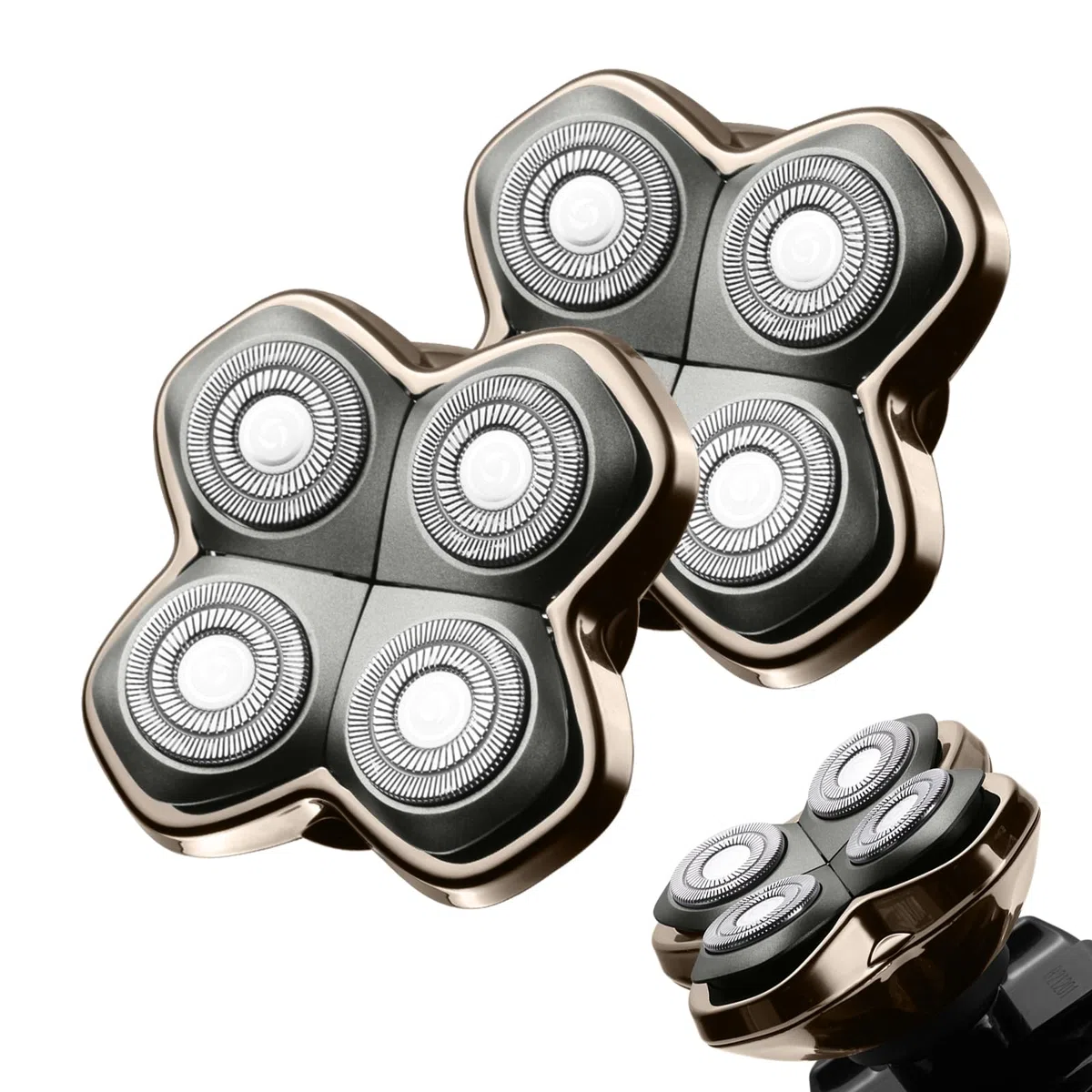 Têtes de rasoir de rechange Pro 4 pour rasoirs de tête Pitbulls Gold PRO,Silver PRO,Platinum et Butterfly Kiss (2 pièces)