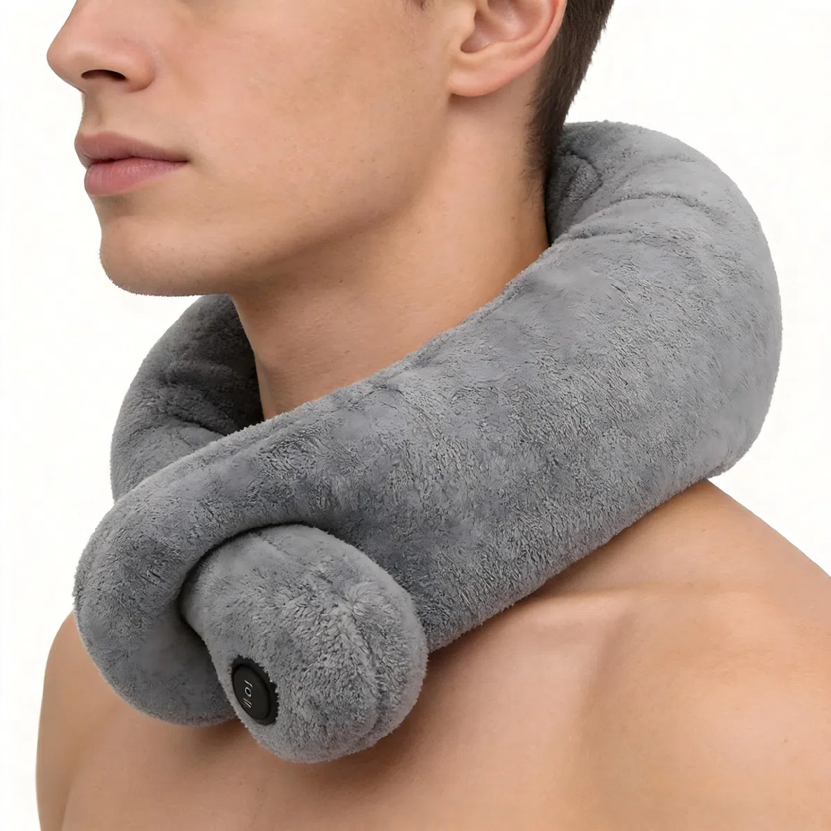 Oreillers de Massage Vibrants, Coussin de Thérapie du Cou Doux pour Soulager la Douleur, Détendre Les Muscles, Soulager Le Stress