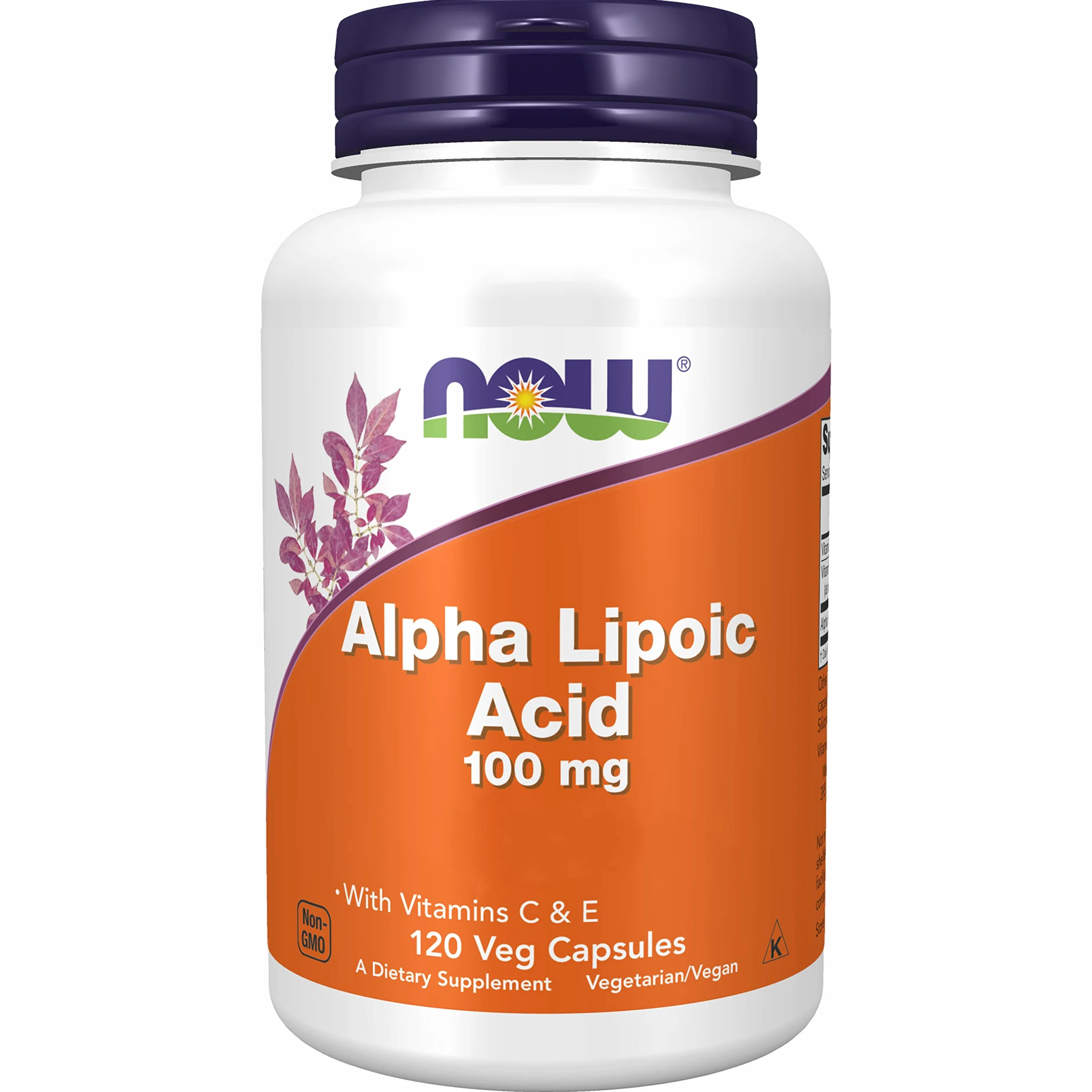 Now Foods, Alpha-Lipoic Acid (Acide Alpha-Lipoïque), 100mg, 120 Capsules végétaliennes, Testé en Laboratoire, Sans Gluten, Sans Soja, Sans OGM