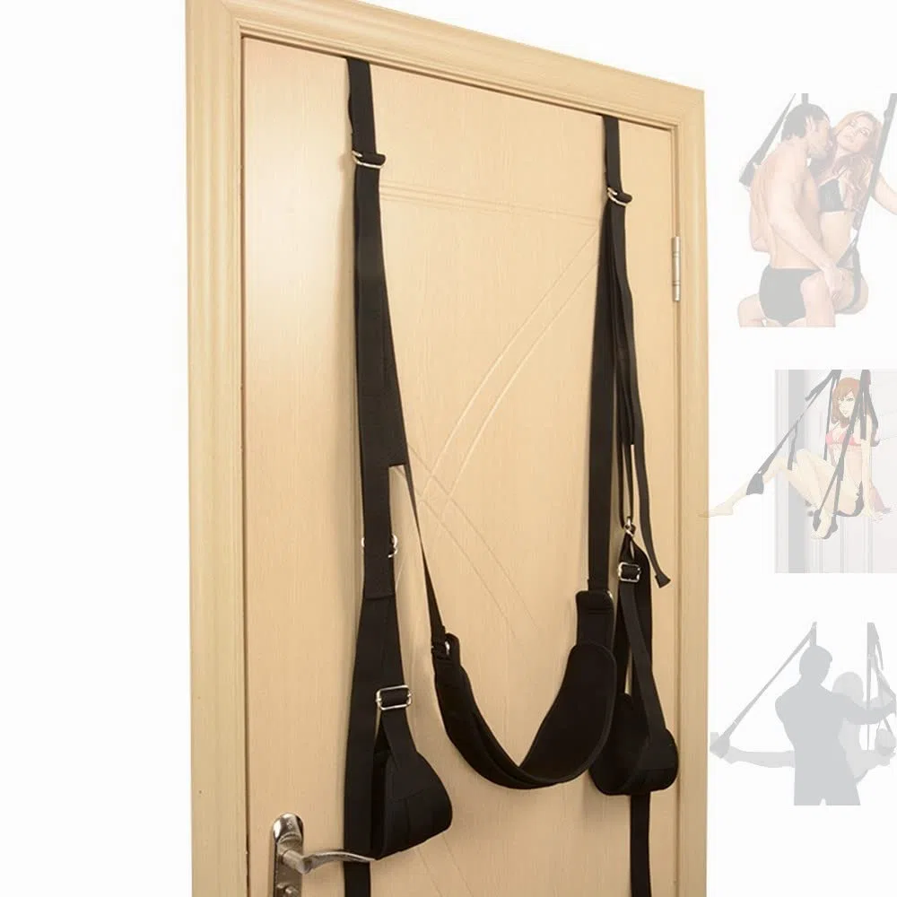 Balançoire de Porte Suspendue avec siège et Repose - Pieds Happy décompression Sports Equipment