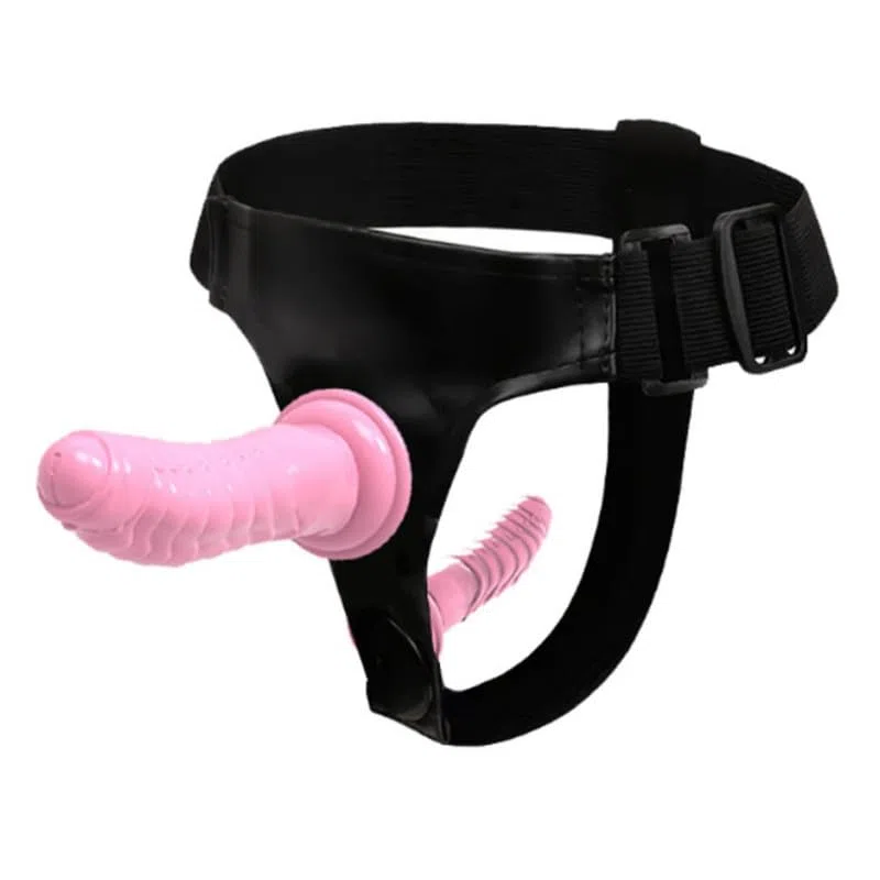 Ceinture Sportive D'EntraîNement RéGlable FéMinine De Nouveauté avec Tige en Silicone à Double TêTe, Appareil Sexuel IntéRieur, Confortable à Porter, Cadeau De Couple (Rose)