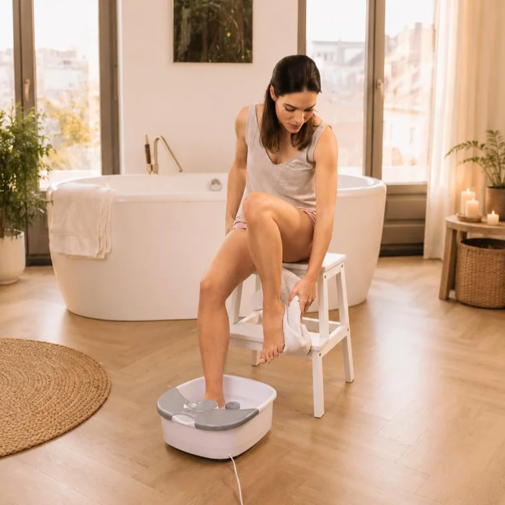 medisana FS 881 Spa pour pieds, Refelxologie agréable, Bain de pieds de massage, Bain de pieds, Masseur de pieds avec vibration, Jusqu'à la pointure 44