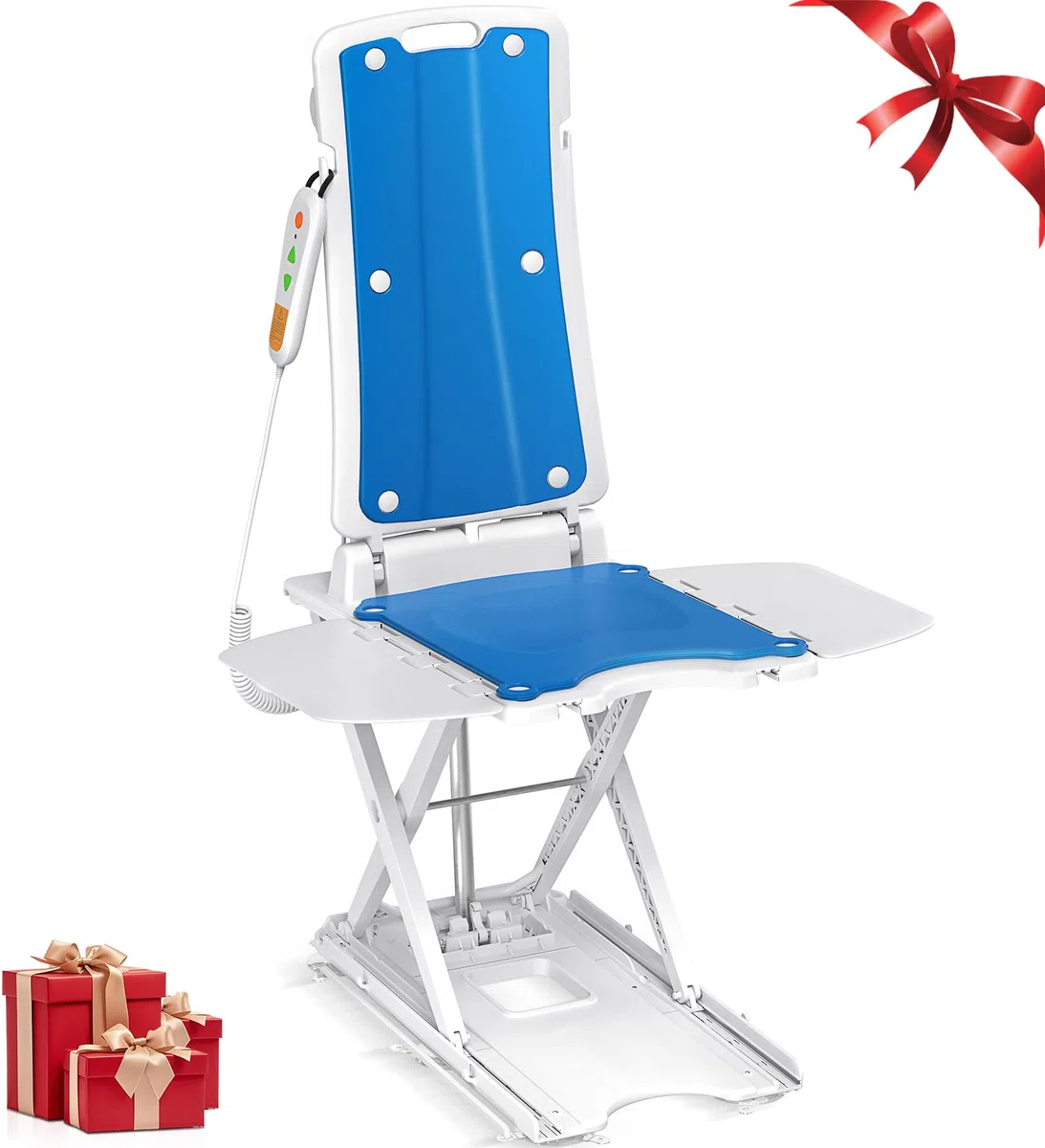 VOCIC Sièges à Levage assisté – Fauteuil élévateur électrique Multifonction, réglable en Hauteur jusqu'à 48 cm, Aide au relevage du Sol pour Personnes âgées, Charge maximale 136 kg