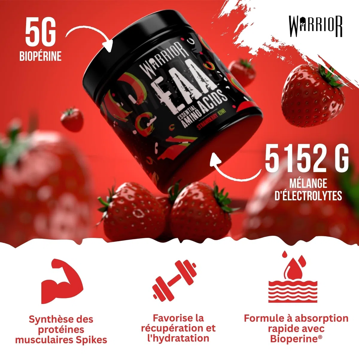 EAA Essential Amino Acids, Strawberry Kiwi - 360g