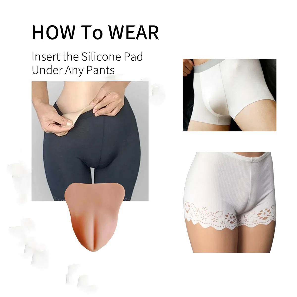 Hiding Gaff Panties Slip Shaping Silicone Camel Toe Cover for Men Crossdressing Transgender Underwear