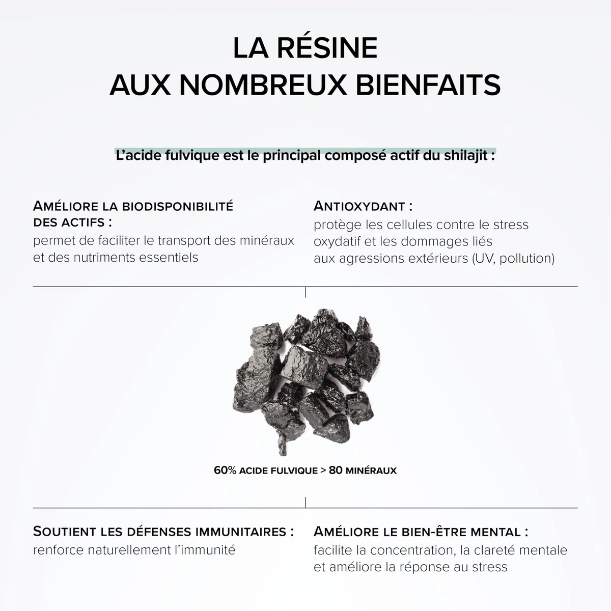 Shilajit Pur d’Himalaya Haut Dosage 1500mg – 60% Acides Fulviques – Complément Alimentaire Énergie, Vitalité – Vegan, sans Lactose, sans Gluten – Cure 3 Mois – 90 Gélules Végétales – Beyond Elements