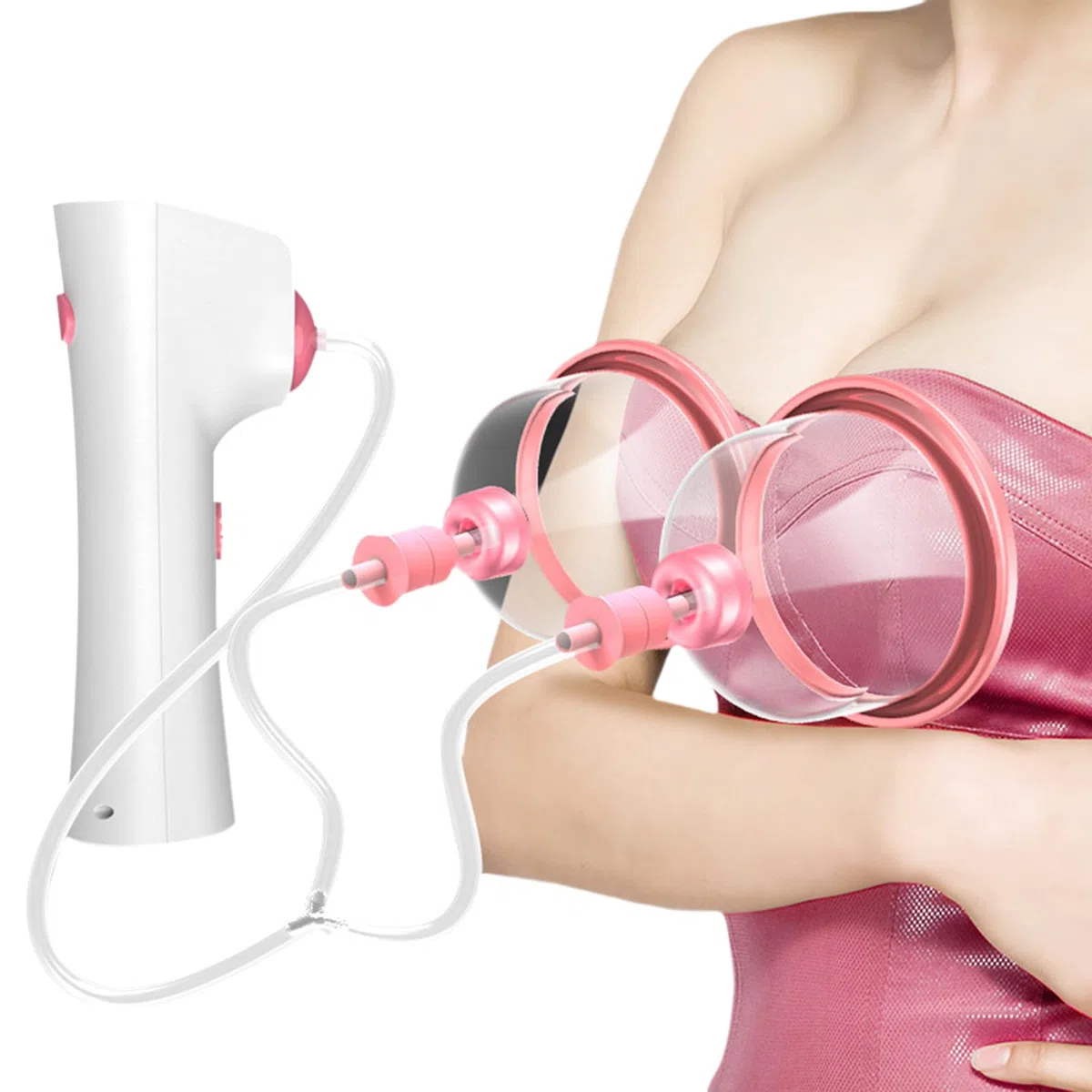Masseur de sein électrique, pompe de massage rechargeable pour la poitrine affaissée – Dispositif électrique de ventouses raffermissantes pour femme, amoureux, amis, petite amie, partenaire