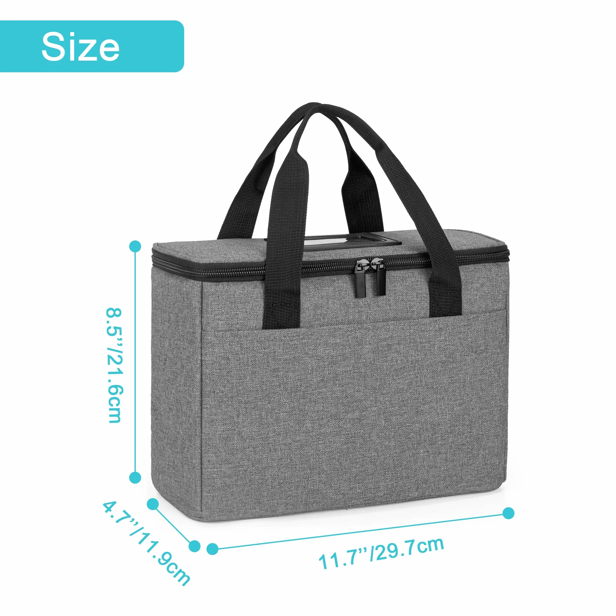 Trunab Petit Sac Médical Isolé avec Séparateurs Réglables, Sac Isotherme Résistant à l'eau pour Insuline, Suppléments ou Fournitures Médicales et Diabétiques (Gris) - Design Breveté