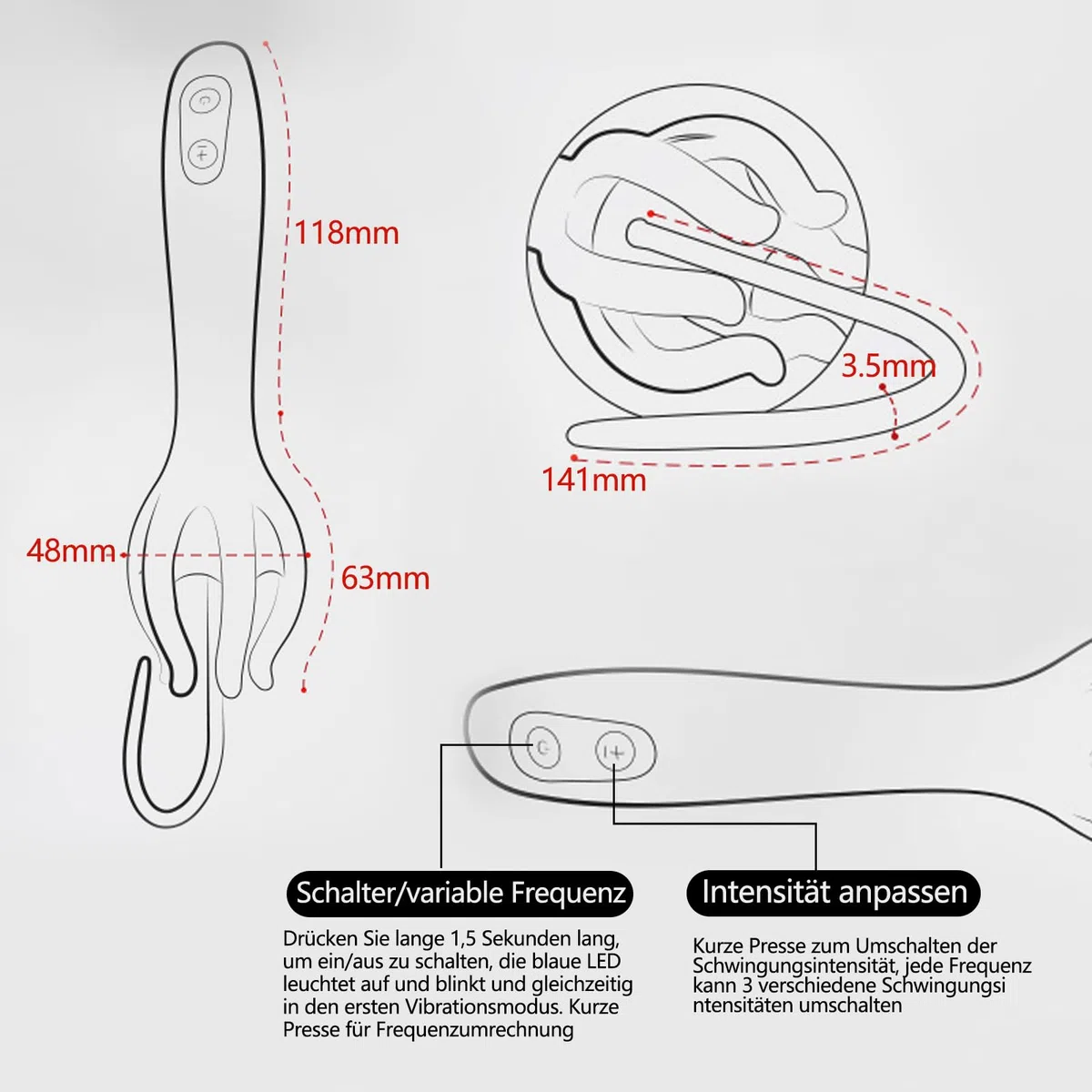 BDSMYEE Dilatateur Urétral en Silicone Électrique Stimulante Sonde Urétrale, 10 Modes de Vibration, 3 Intensités de Vibration, Pénis Masturbateur Jouet Sexuel pour Hommes