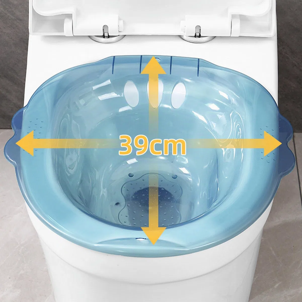 Baignoire Sitz portable sur les toilettes portables Bidet Antiflux Attachement bidet à capacité Bleu