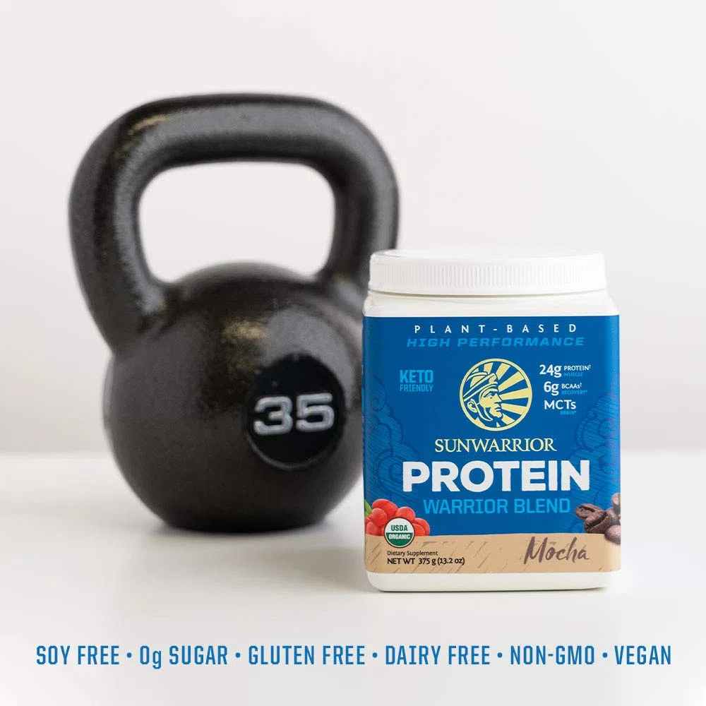Sunwarrior Warrior Blend Organic Protein Moka pour Unisexe Supplément Alimentaire de 13,2 oz 1 Unité