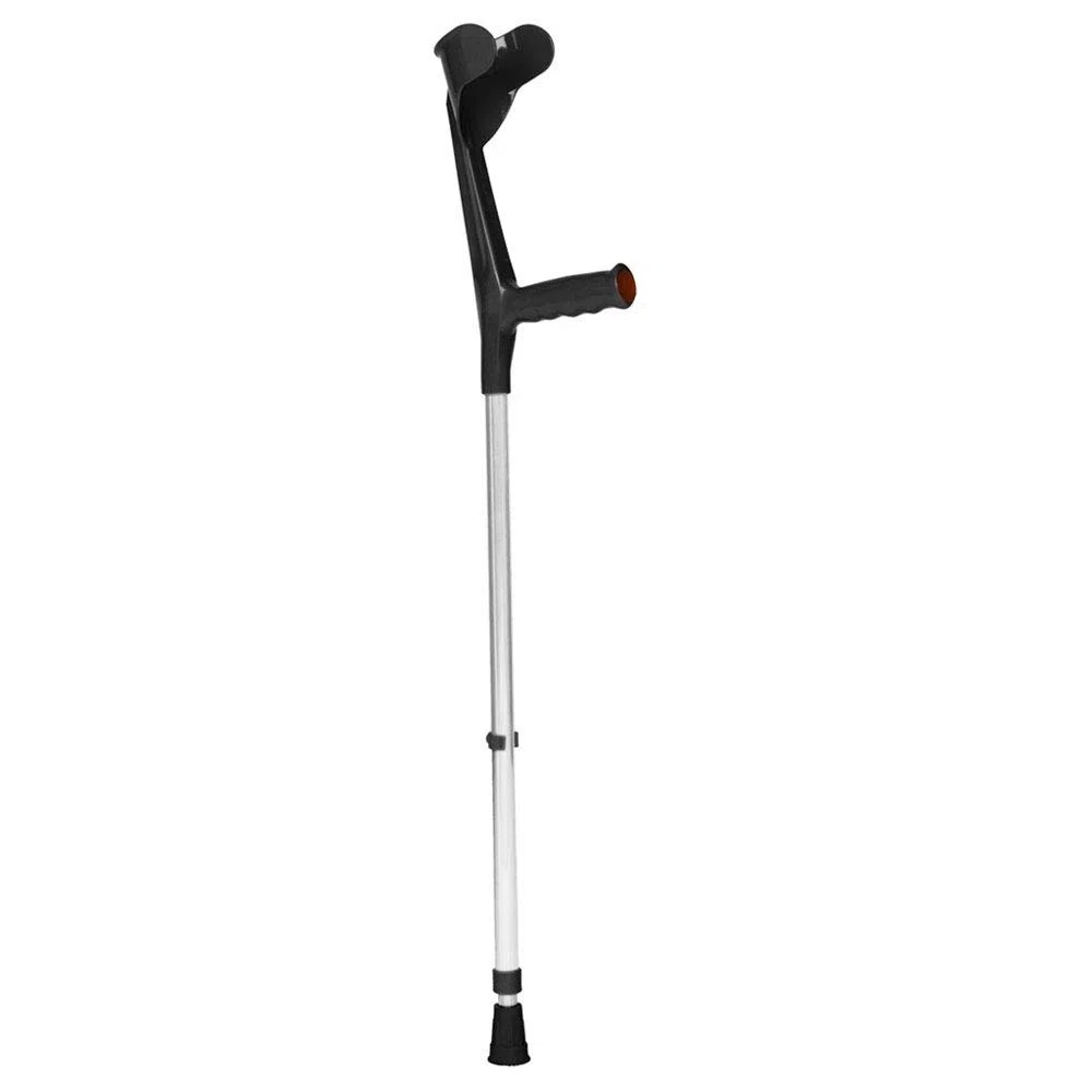 Forta, Canne de Marche Anglaise, Béquille, 1 pièce, Réglable en 10 Tailles, Résistante jusqu'à 150 kg, Aluminium, Poids Seulement 0.5 kg, Couleur Noir