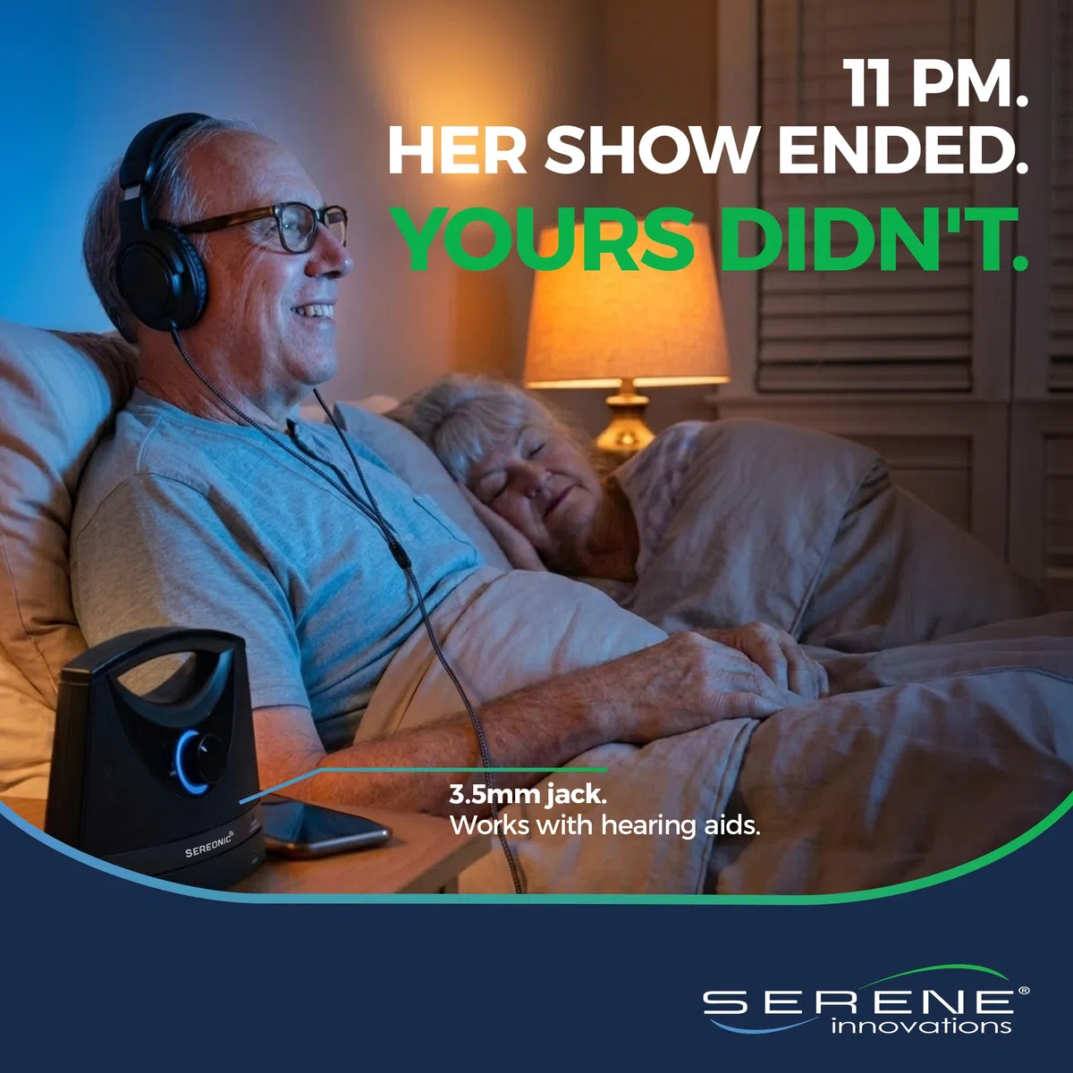 SEREONIC Amplificateur vocal TV portable sans fil - Idéal pour personnes âgées - Amplificateur auditif avec portée de 30 m - Haut-parleur vocal