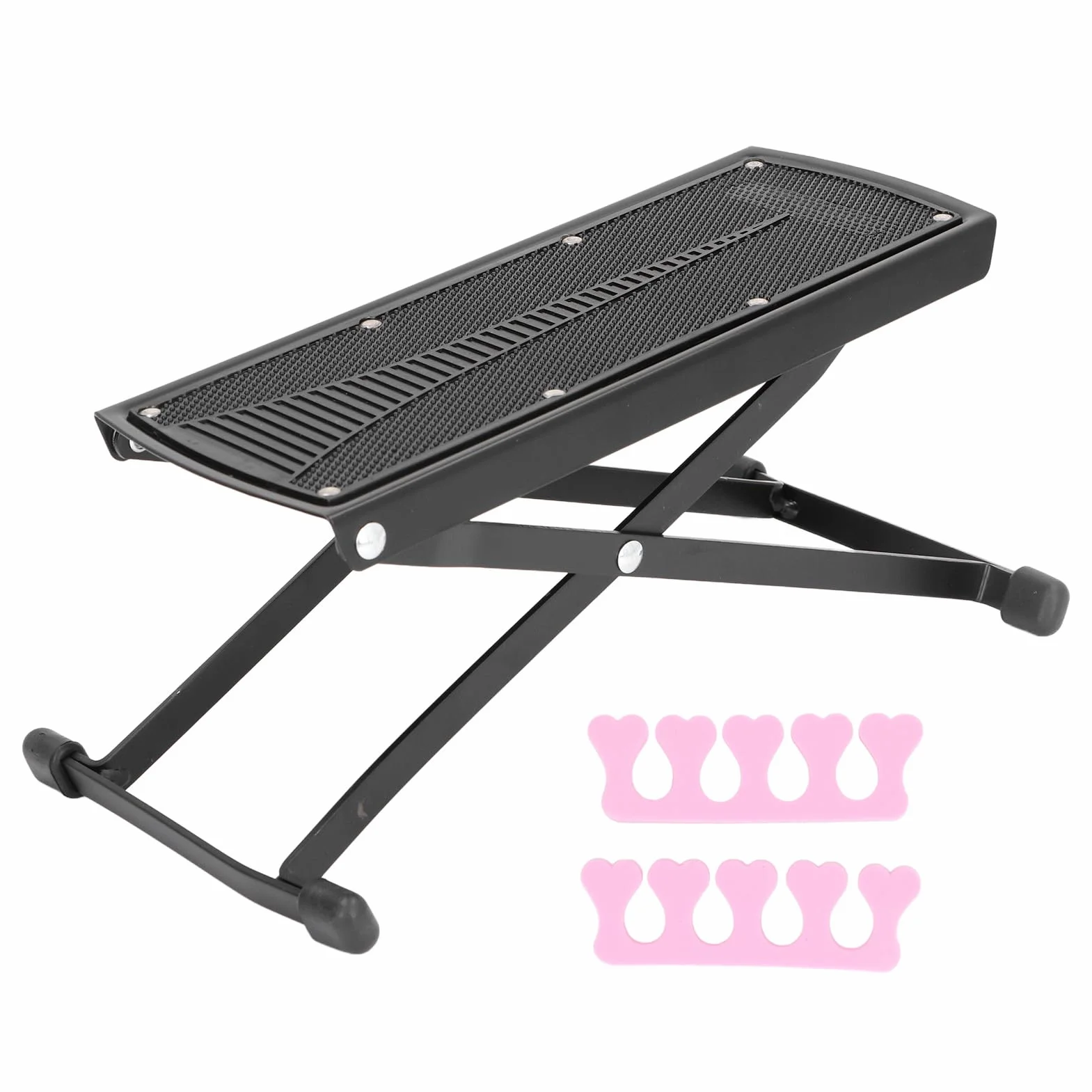 Cryfokt Repose-Pieds de Pédicure, Tabouret Antidérapant Réglable pour Douche, beauté de la Maison avec Séparateur D'orteils, 6 Réglages de Hauteur pour Support de Soin des Ongles