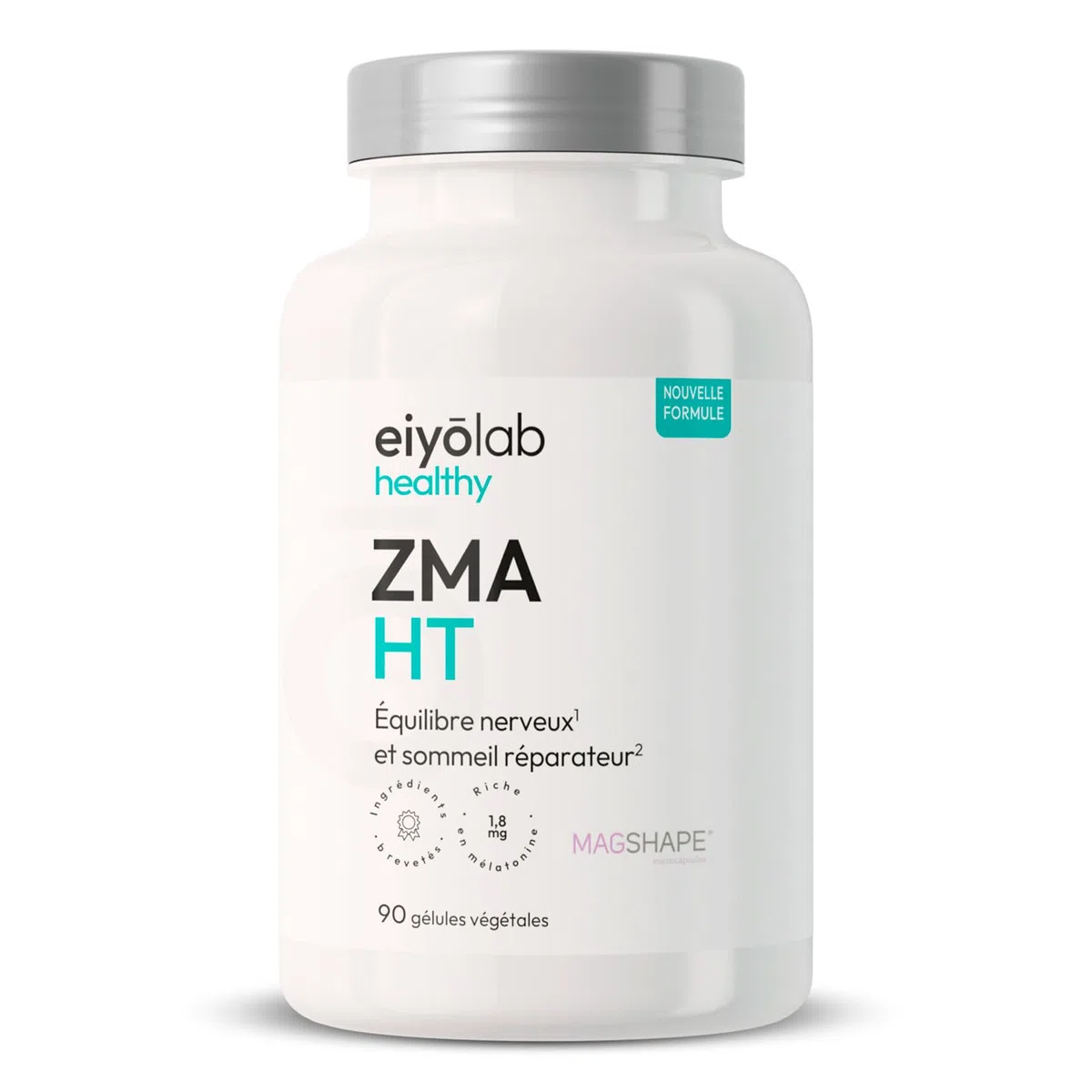 ZMA HT | Zinc Bisglycinate + Magnésium + Mélatonine | Dosage Optimal | Facilite l’endormissement et la Récupération Musculaire | 90 Gélules | Fabriqué en France | Eiyolab