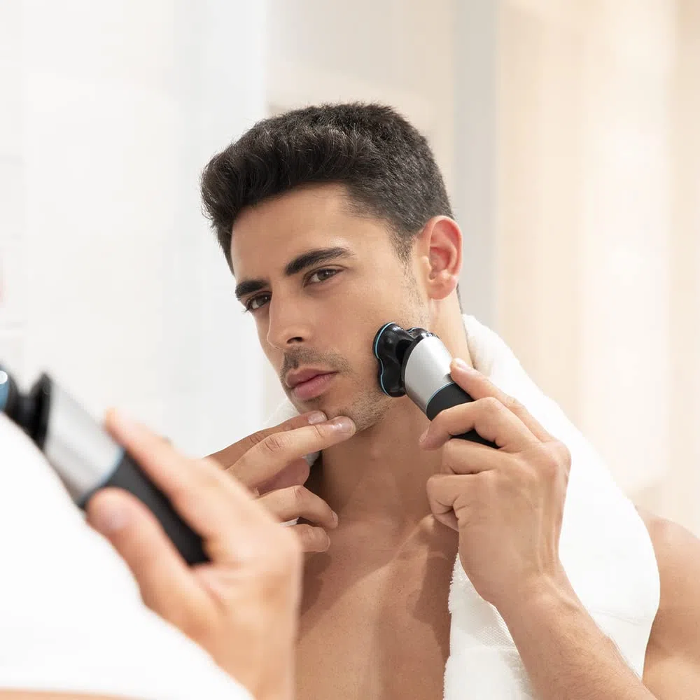 Cecotec Rasoir Multigrooming 5 en 1 PrecisionCare Multigrooming 5in1. Batterie au Lithium, Autonomie 60 min, Lames en Acier Inoxydable, Tête Rotative avec 3 Lames, Étanche IPX5