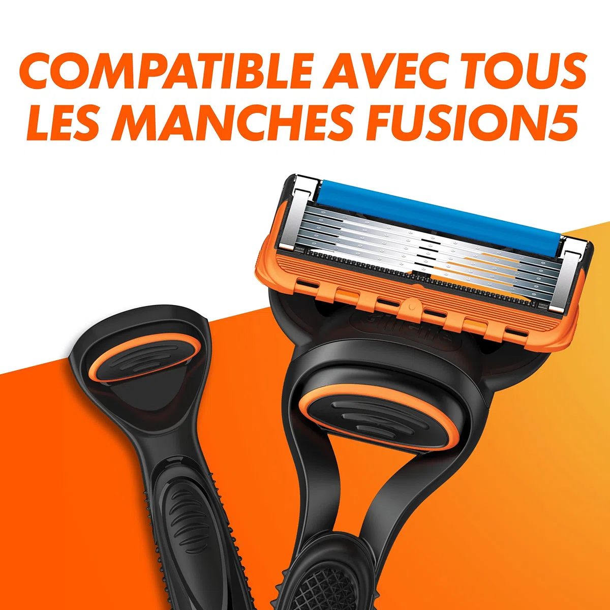 Gillette Fusion5 Recharges De Lames De Rasoir Pour Homme, 12 Recharges, Avec Cinq Lames Anti-Friction Pour Un Rasage De Près