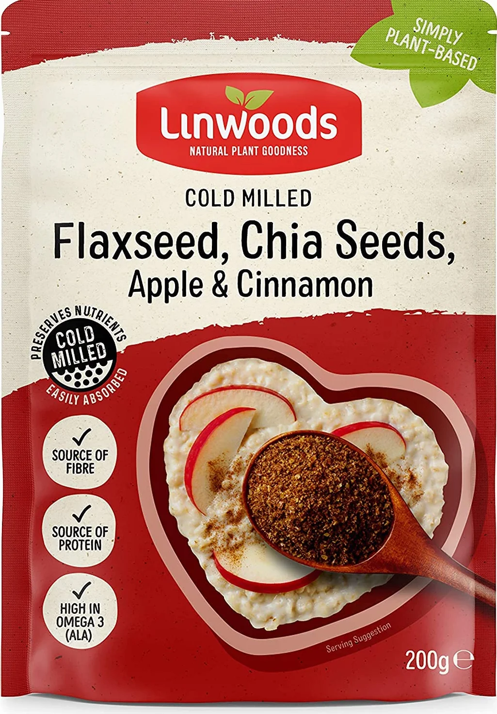 Linwoods Flax, Chia, Apple & Cinnamon 200g x 1