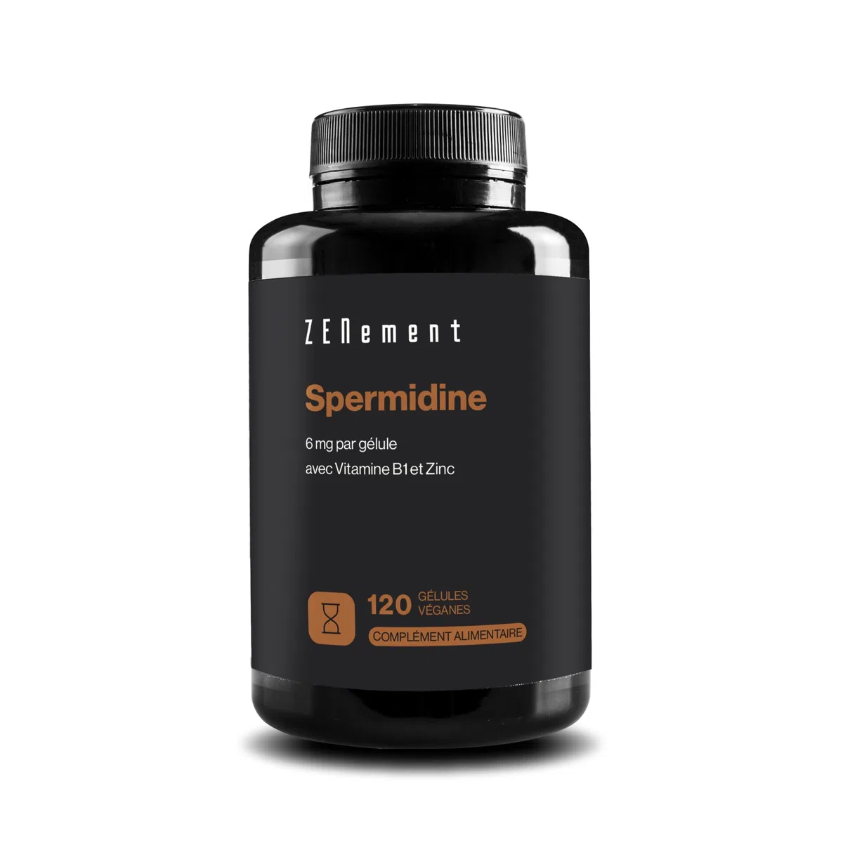 Spermidine - 6 mg par gélule avec Vitamine B1 et Zinc - Haute Dose - 120 Gélules - Extrait 100% Naturel de Germe de Blé - 6 Mois d'approvisionnement - Végan, Sans Additifs, Sans OGM - Zenement