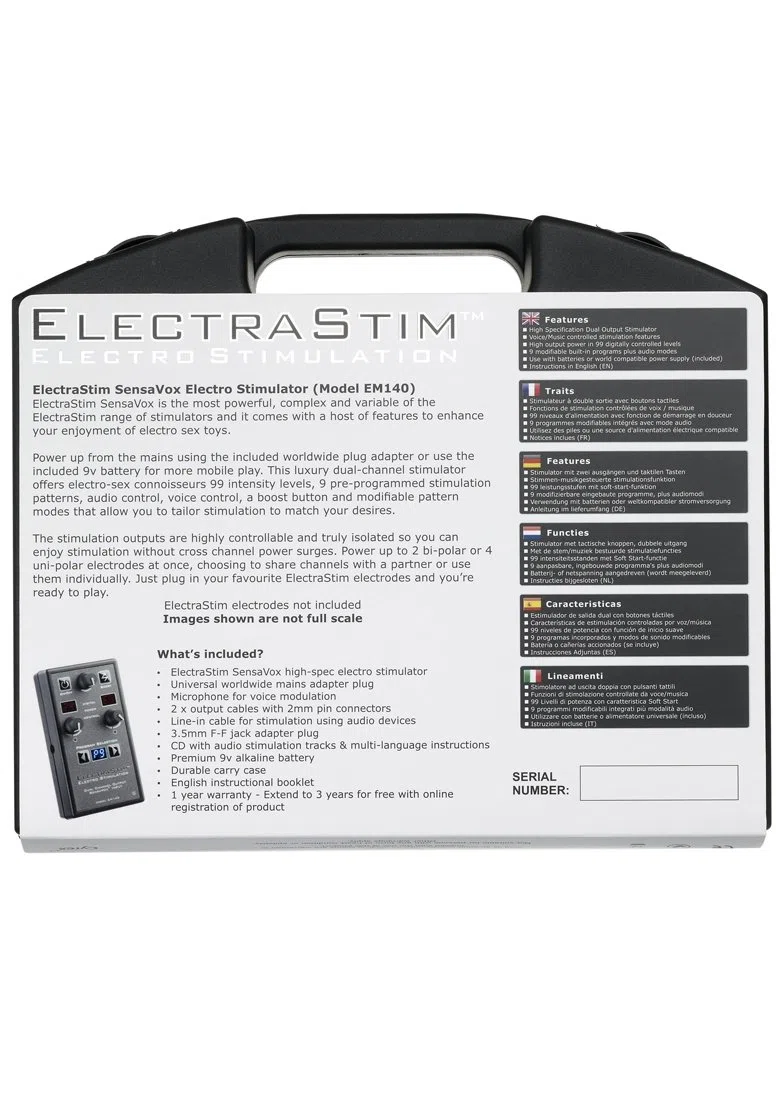 Electrastim SensaVox EM 140 Electrobox Electrosexe Article BDSM