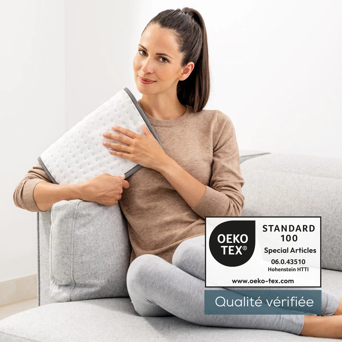 Beurer HK Limited Edition 2023 Coussin chauffant, douillet avec 3 niveaux de température et arrêt automatique, lavable en machine