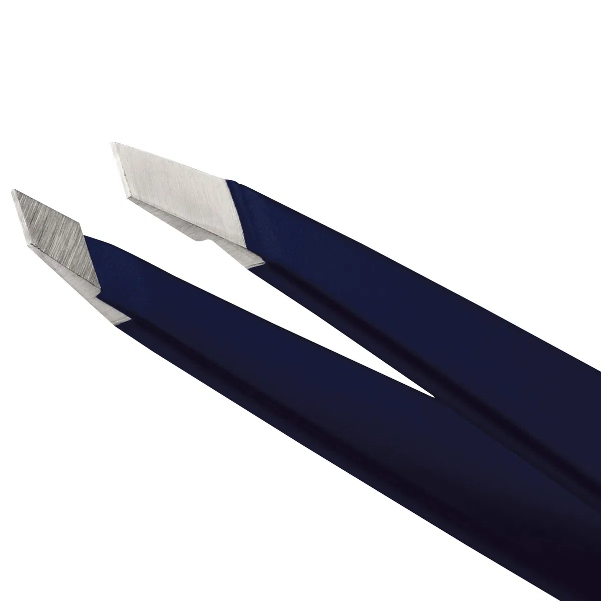 Tweezerman Pince à épiler exclusive Evening Blue Slant - Pince à épiler en acier inoxydable