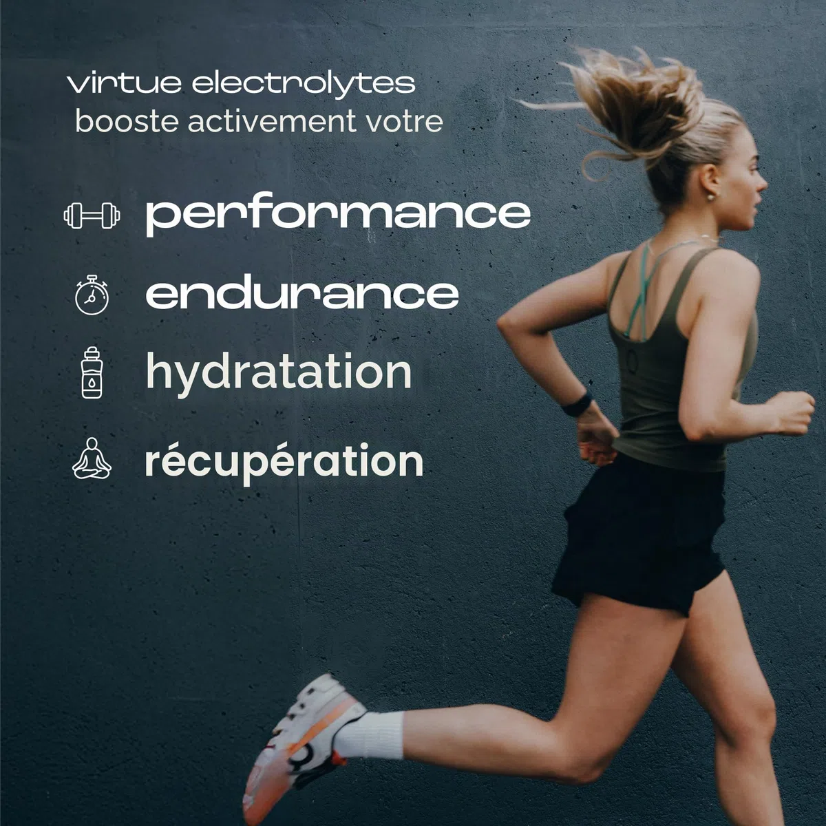 Virtue Électrolytes Sachets d’hydratation | Zéro sucre | 6 électrolytes, sels minéraux hydratants, vitamine C (Pack de 16, Lemon Lime)