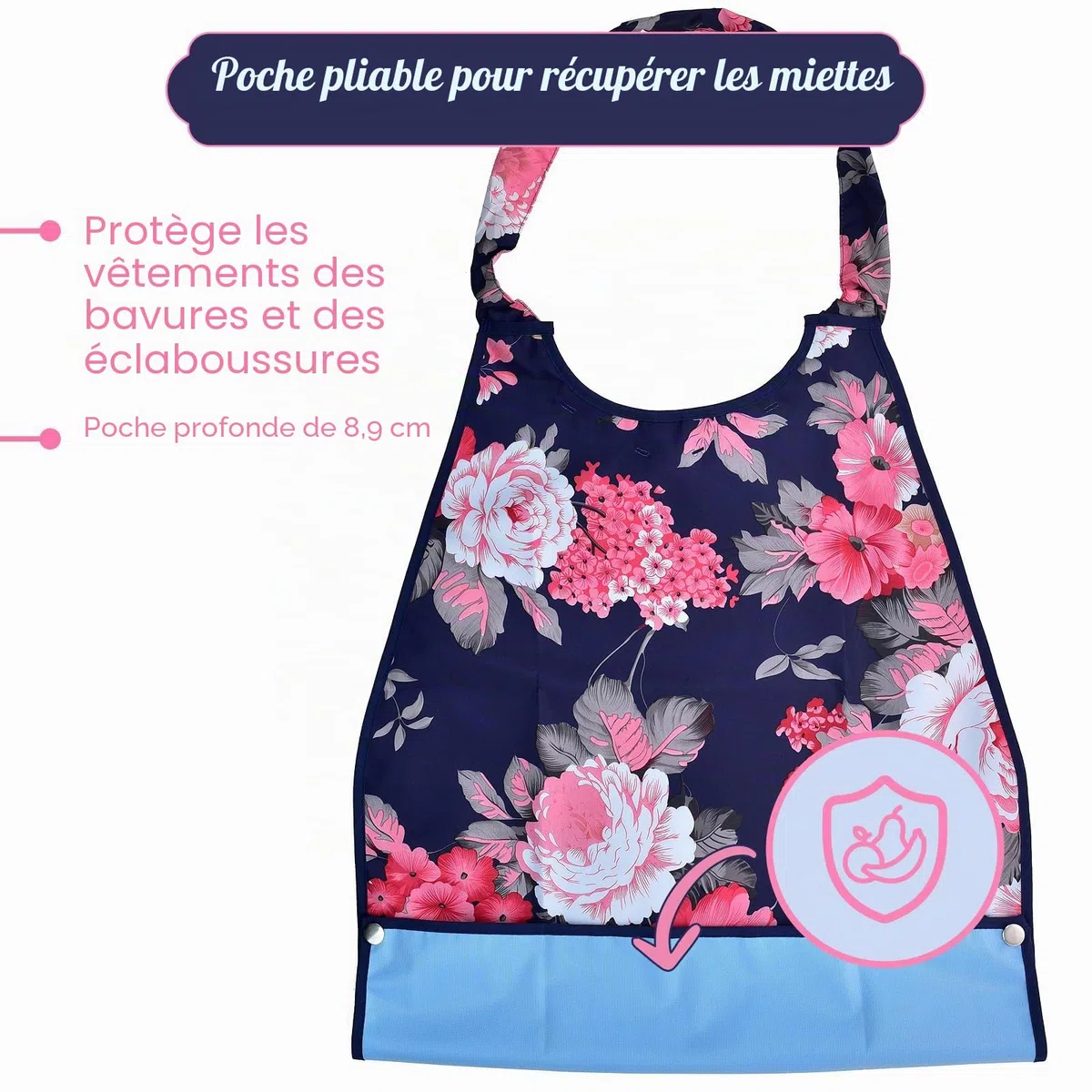 Celley Bavoirs pour adultes (lot de 3), cadeau pour personnes âgées, réutilisables et lavables