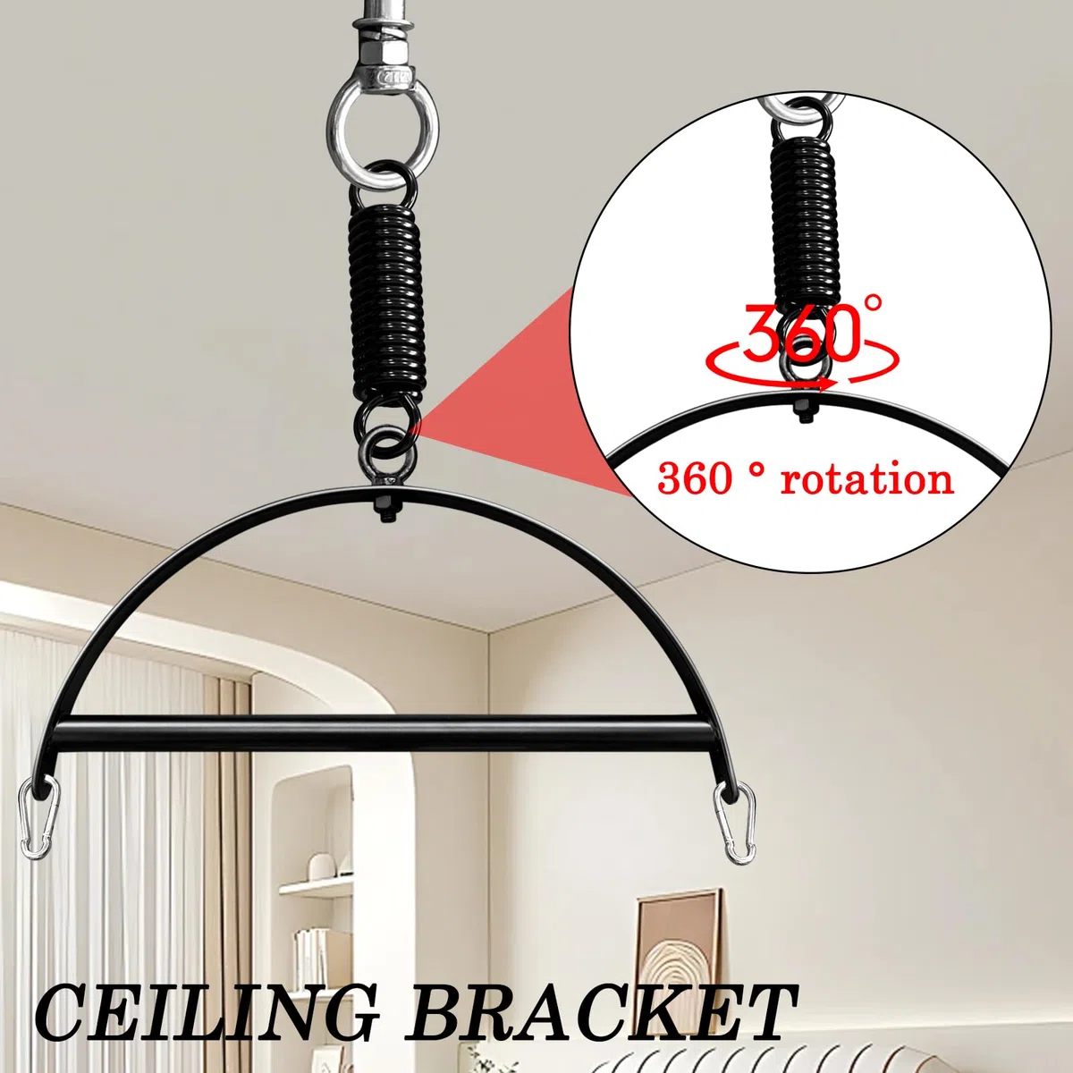 2.0 Support pour Balançoire Accessoires,Balançoire Sexuelle pour Le Plafond,Meuble Jeux Adulte Couple,Jeux pour Couples Set Accessoires Hard,Supporte Jusqu'à 1100 LB (A)