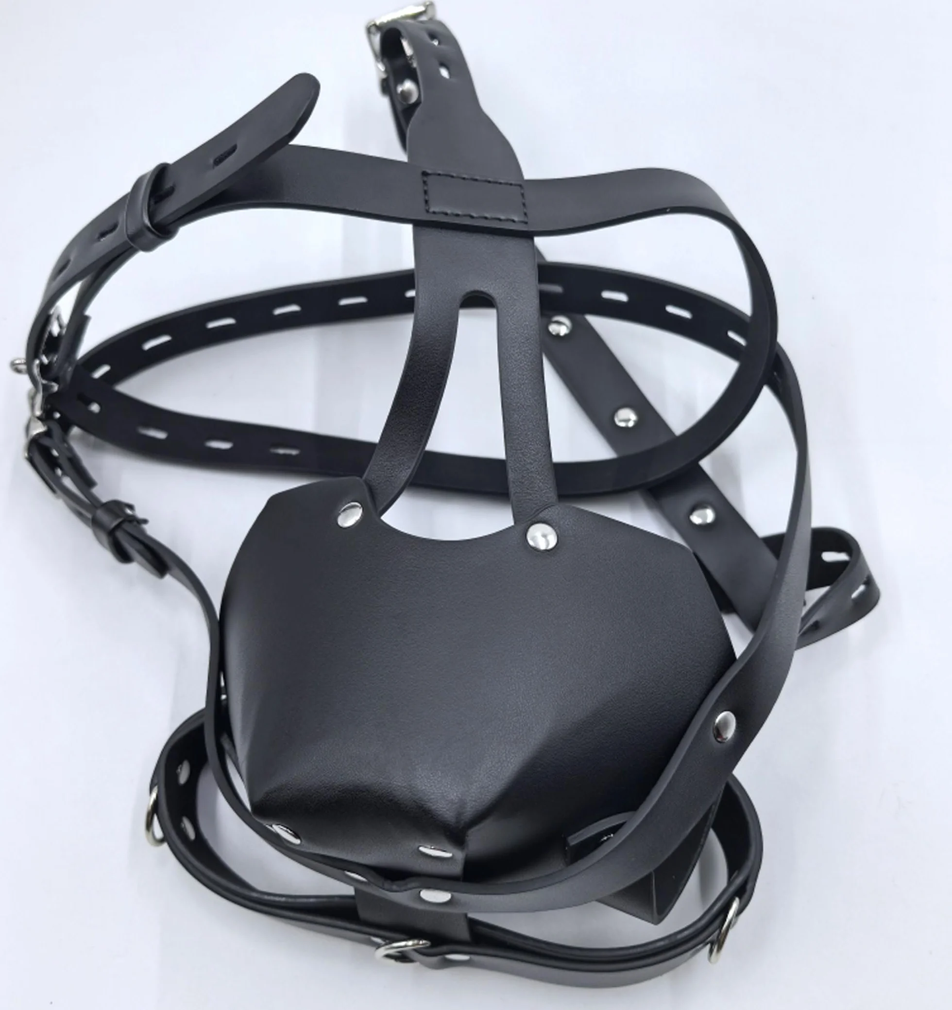 Muselière BDSM Baillon verrouillable – Harnais Gag