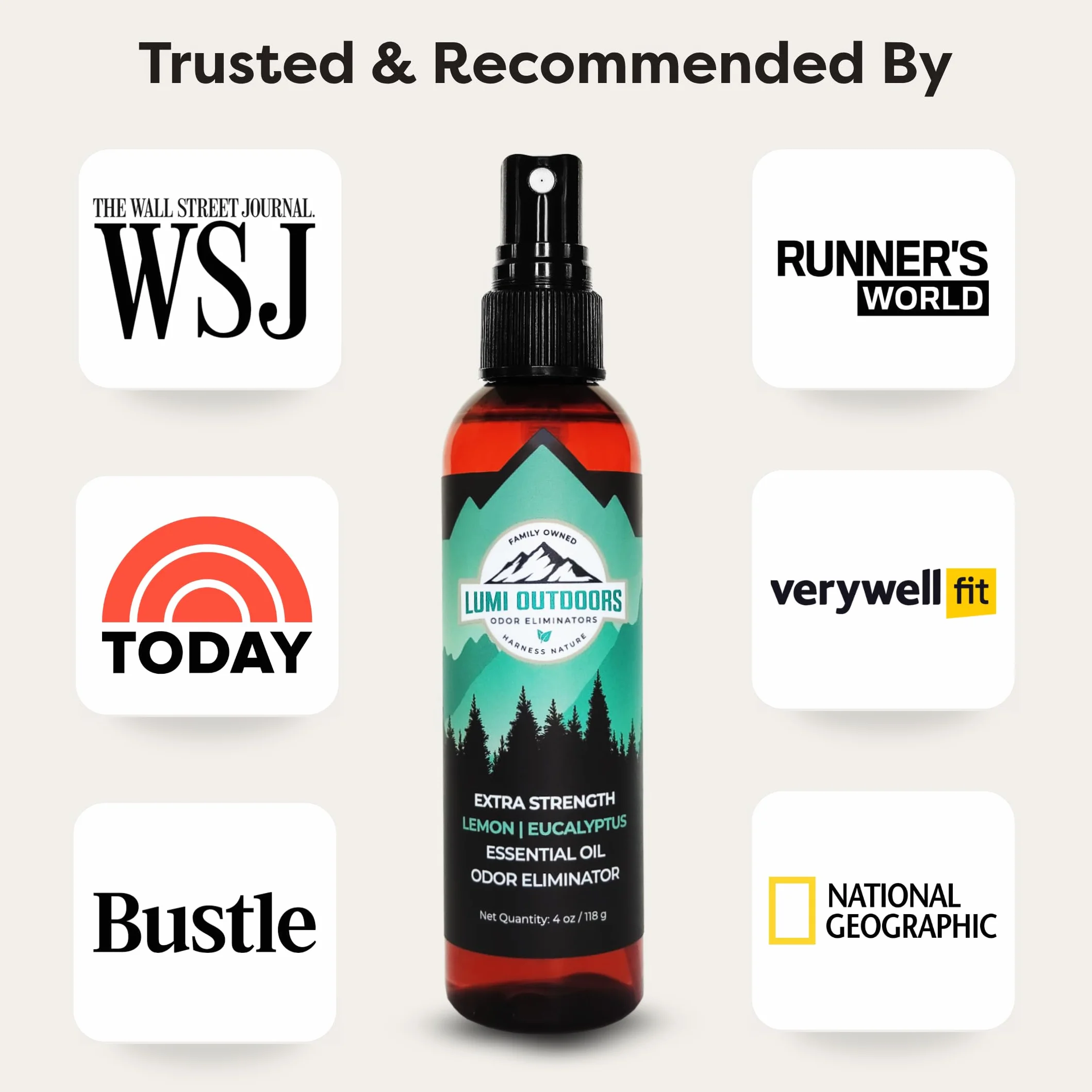 Lumi Outdoors Spray désodorisant naturel pour chaussures et poudre pour les pieds – Eucalyptus citron et poudre pour les pieds