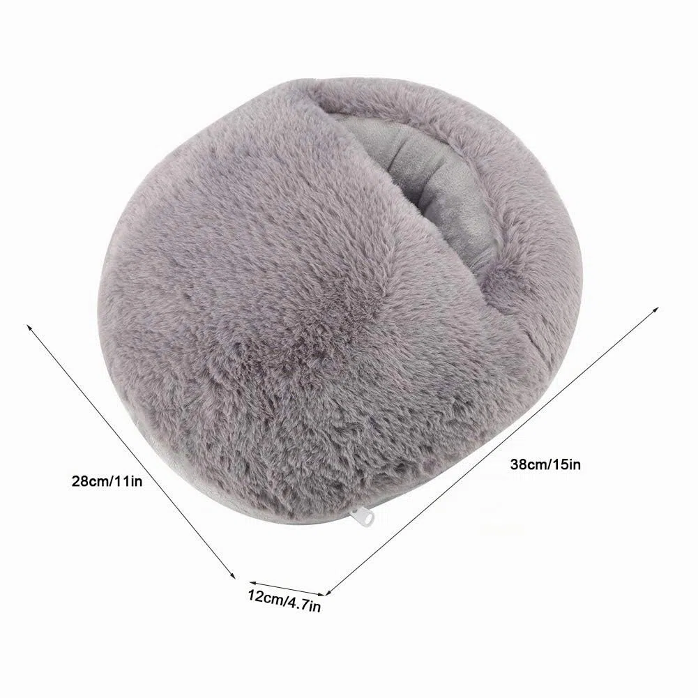 Chauffe-pieds Chauffants Coussin Rechargeable USB Chauffe-pieds en Peluche Coussin Chauffant électrique Bureau D'hiver Chaussures Chauffantes Semelle Chauffante Sommeil Thérapie par la Chaleur(Gris)