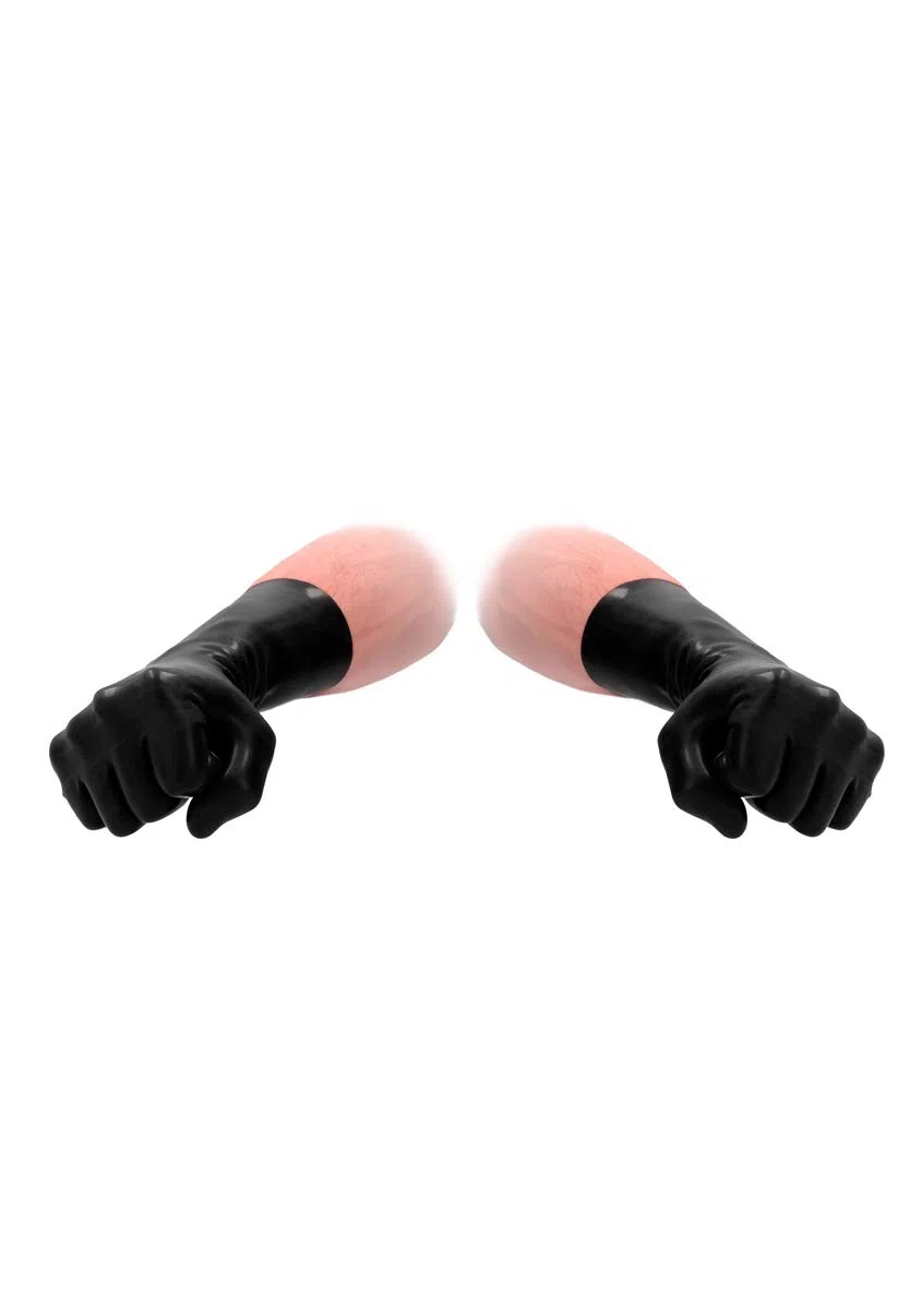 SHOTS FST001BLK FIST IT Gants Courts en Latex - 33,5 x 12 x 0,2 cm - Résistants et Faciles à Utiliser - Plaisir illimité - Noirs