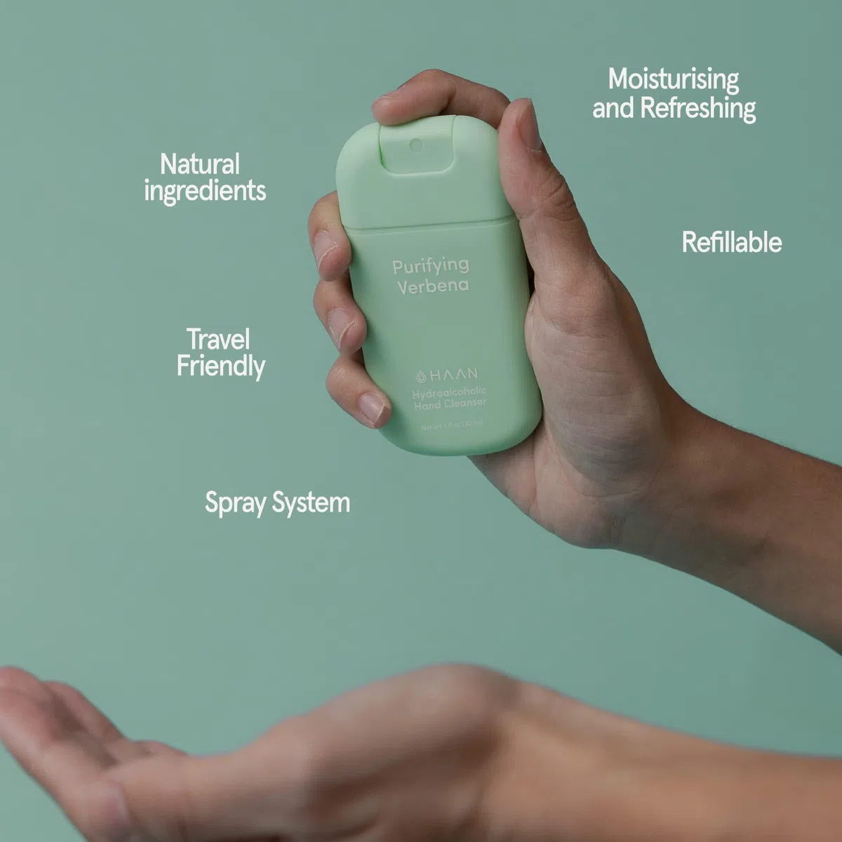HAAN Spray nettoyant hydratant pour les mains à l'aloe vera (lot de 3), nettoie vos mains - 1 pièce par parfum : gloire du matin, verveine purifiante, rose vif