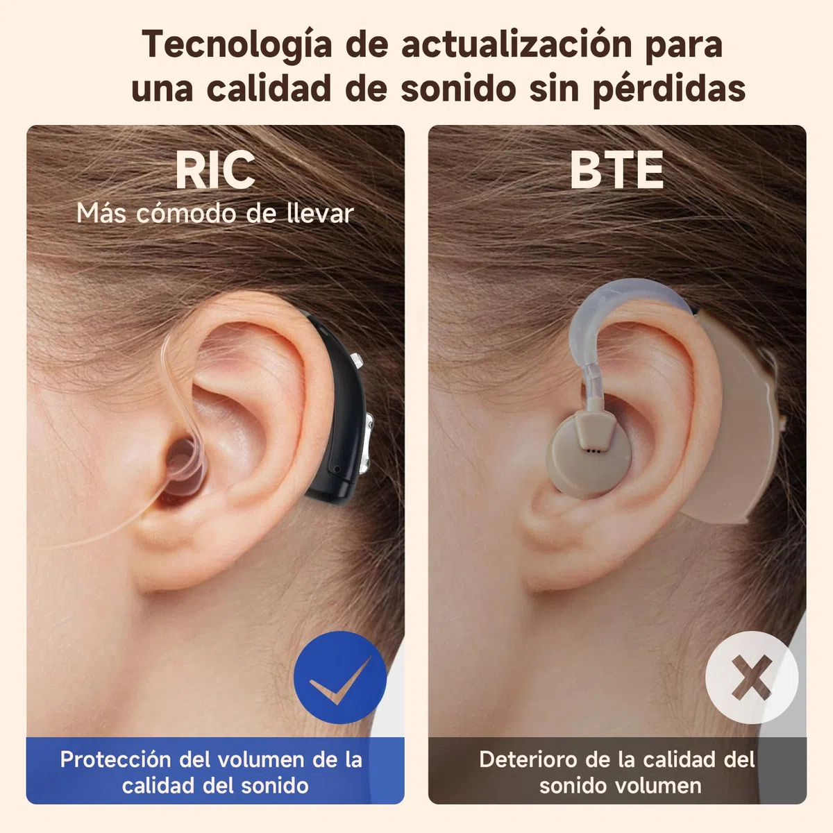 Britzgo Appareil rechargeable Nouvelle technologie de réduction des bruits Étui de chargement inclus (couple)
