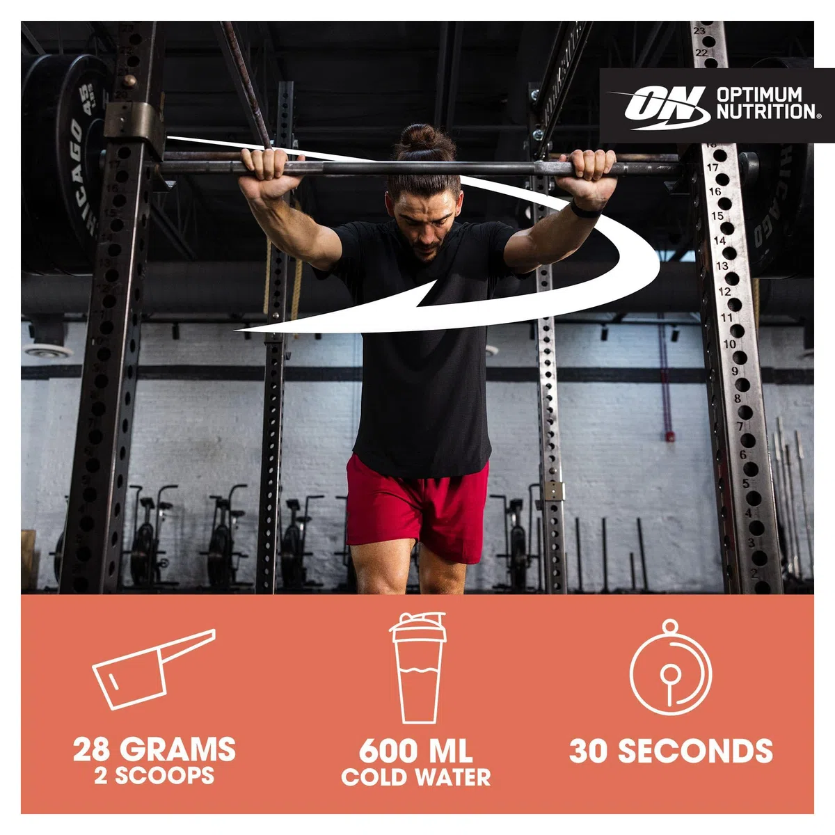Optimum Nutrition Clear Protein 100% Isolat de Protéine Végétale, Goût Pêche Juteuse, 280g, 10 Doses
