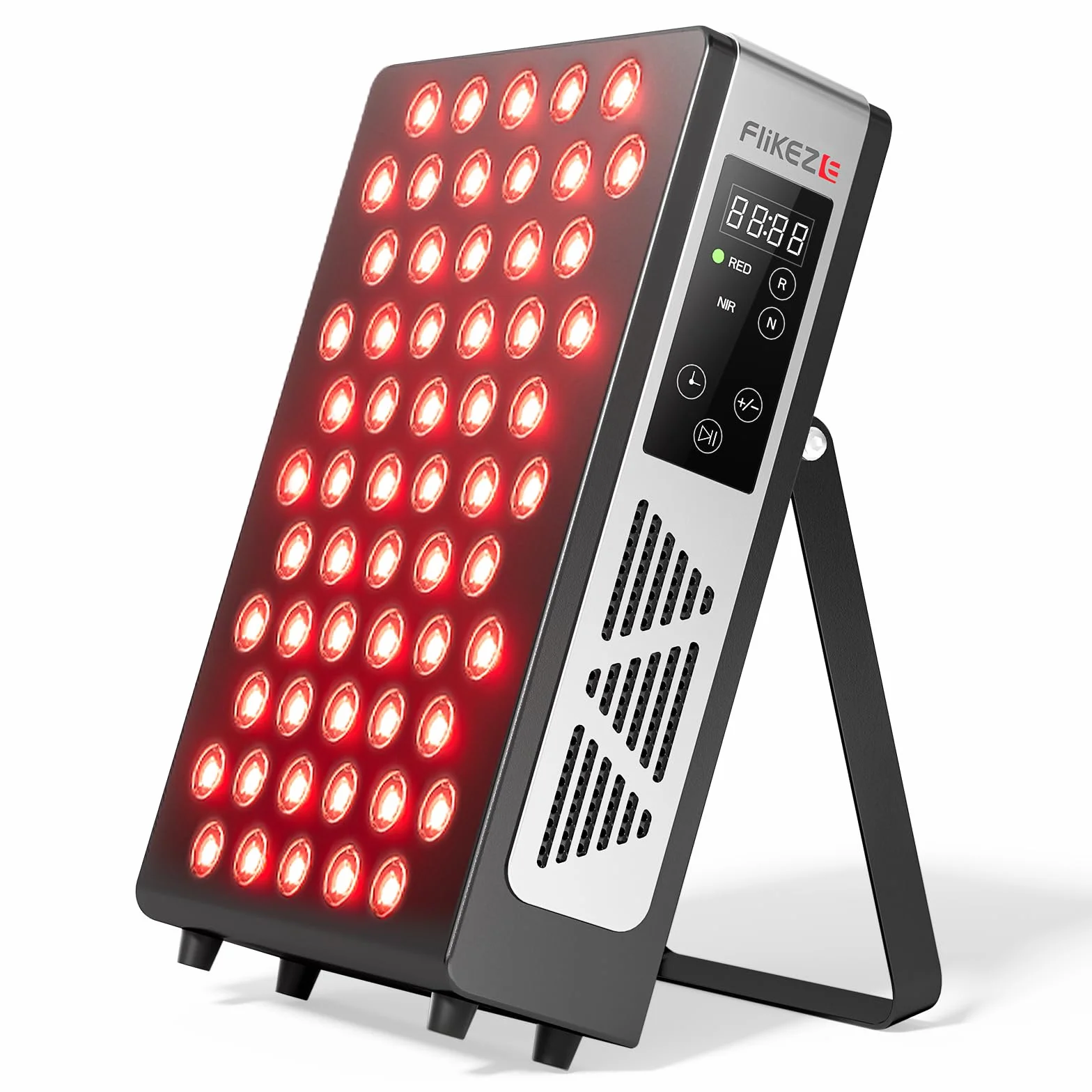 FliKEZE Lampe à Lumière Rouge (Modèle Basique), 60 LED Lumière Rouge Lampe Infrarouge à 850 nm et 660 nm avec Minuterie, Adaptée à l'Usage Domestique, au Sport et comme Cadeau