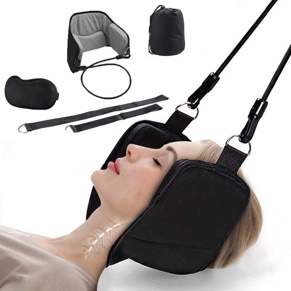 Dispositif de Traction Cervicale de Décompression Portable, Dispositif de Soulagement du Cou pour le Soulagement de la Douleur de la Tête, du Cou, de L’épaule et du Physique