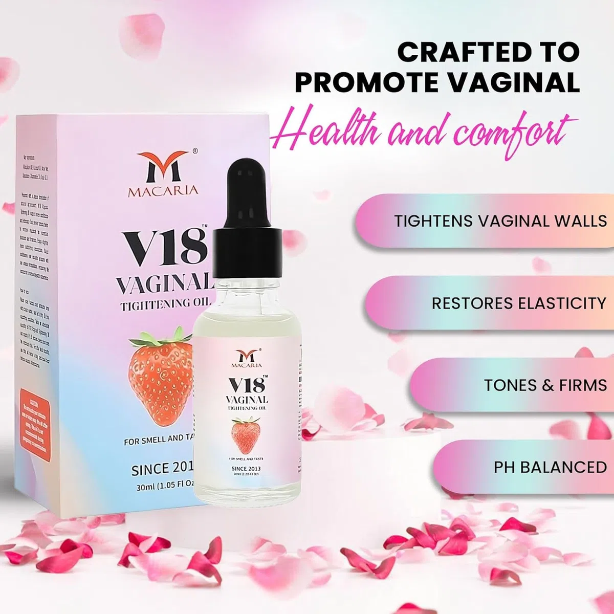 V18 Vaginal Tightening Oil (cream Gel) Like a Virgin Oil (cream Gel) Pussy Tighten Woman Intimate Zone Yoni Tight Narrows Walls Improves Health Enhance Sensitivity