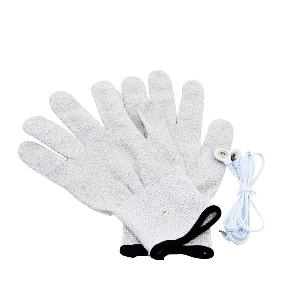 CareforYou Gants conducteurs électrodes EMS avec coussinets d'électrodes à pression Gants de massage