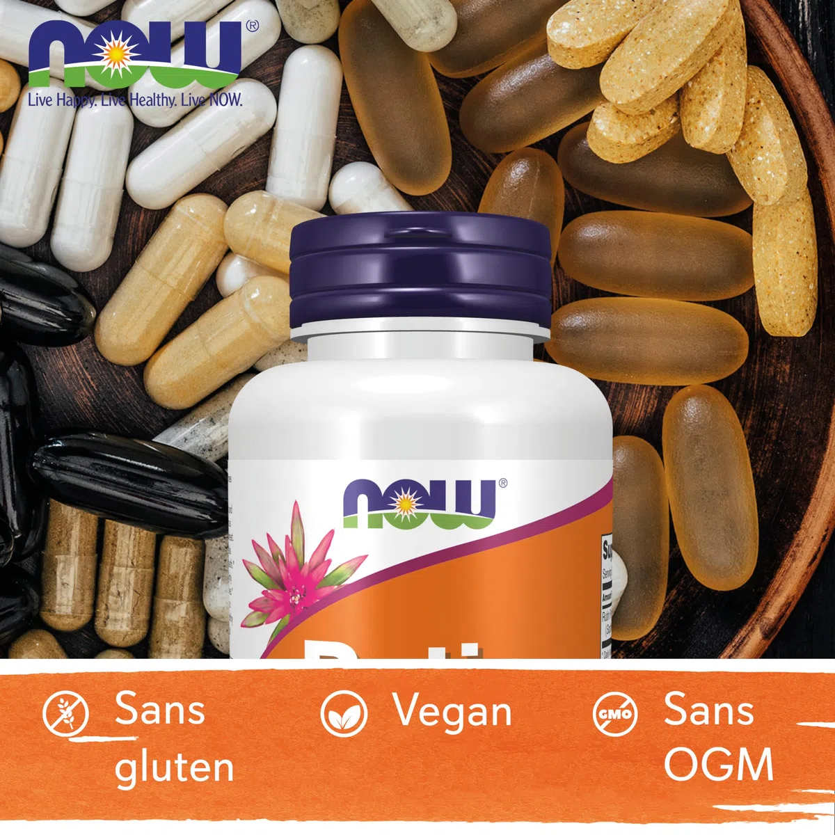Now Foods, Rutin, 450 mg, 100 Gélules végétaliennes, Testé en Laboratoire, Bioflavonoïde, Sans Gluten, Sans Soja, Végétarien