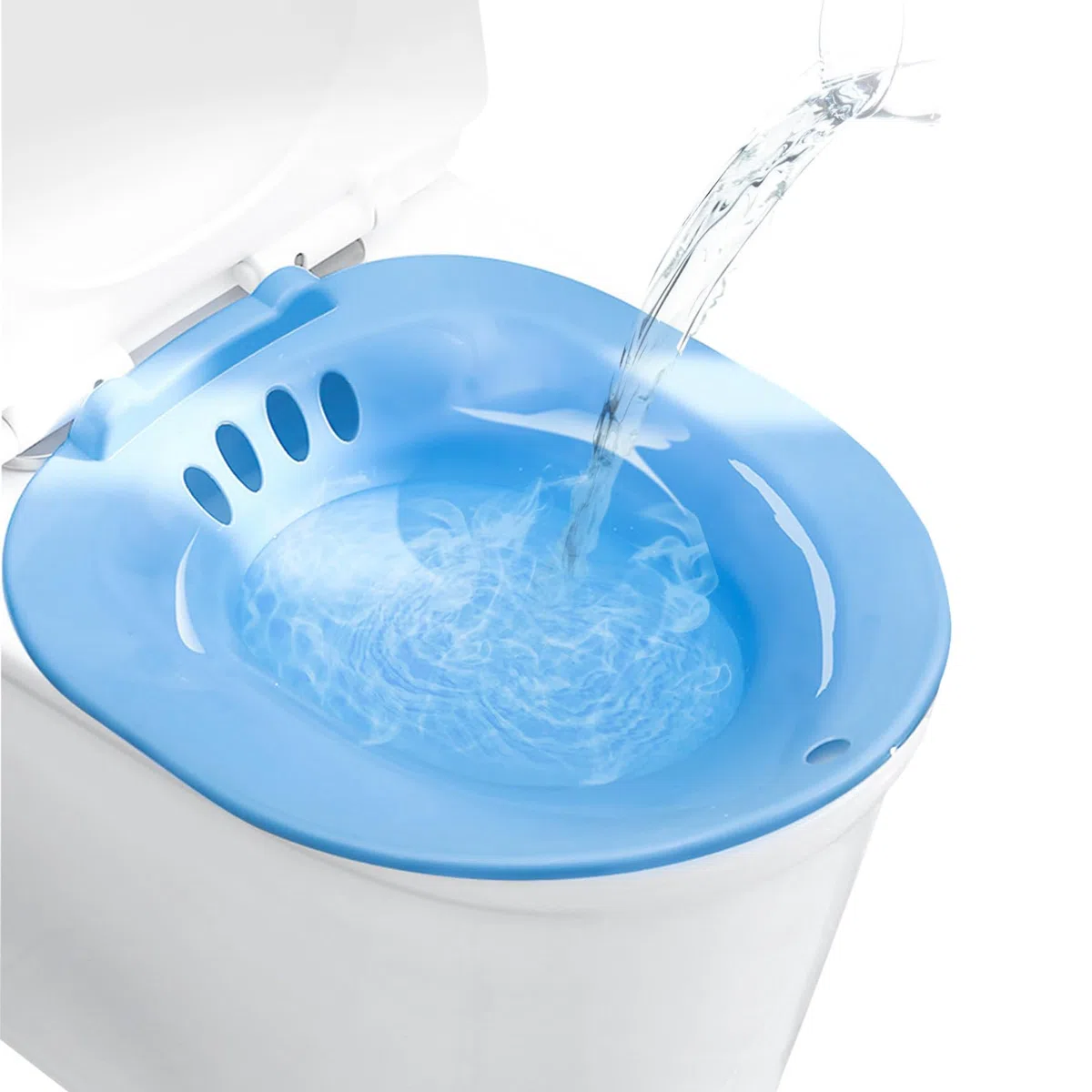 Baignoire de sitz Pliable pour Les Toilettes, bassin de Bain Sitz Portable pour trempage par siège pour Les Toilettes baignoires périnéales pour Un soulagement hémorroïdal
