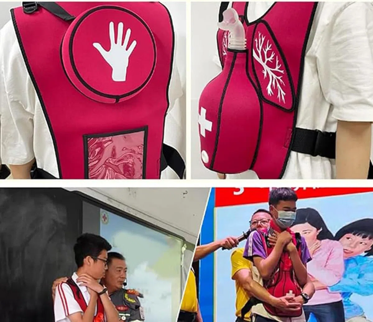 Heimlich Modèle D'entraînement Pratique Gilet D'entraînement Anti-Étouffement Conception Réglable Compétences De Premiers Secours Pour L'éducation De Premiers Secours A
