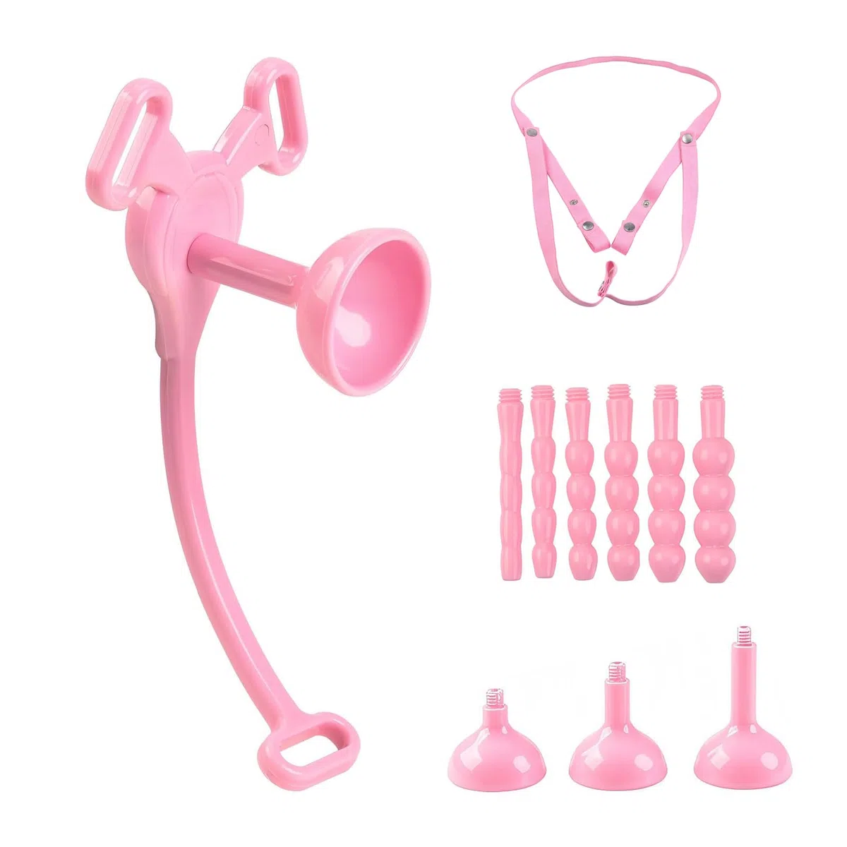 Cage de Chasteté pour Pénis Inversée Sex Toys Sissy Cage Chastetée avec 3 Bacs à Urine et 6 Cathéters Jouet Adulte Chastity Cage Man en ABS avec Ceinture pour Exercer le Pénis (Pink,B)