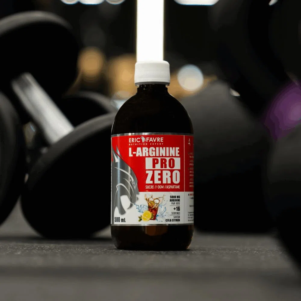 L-ARGININE PRO ZERO - L Arginine Musculation Vegan liquide 500 ml - L-Arginine 100% pure, efforts intenses et récupération - Laboratoire Français Eric Favre - Fruits Rouges