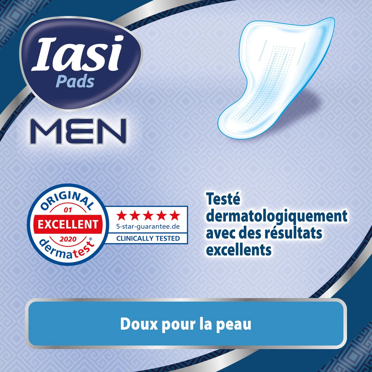 IASI MEN Super Level 3, Protections Absorbantes pour fuites urinaires masculines légères à modérées, 120 Unités