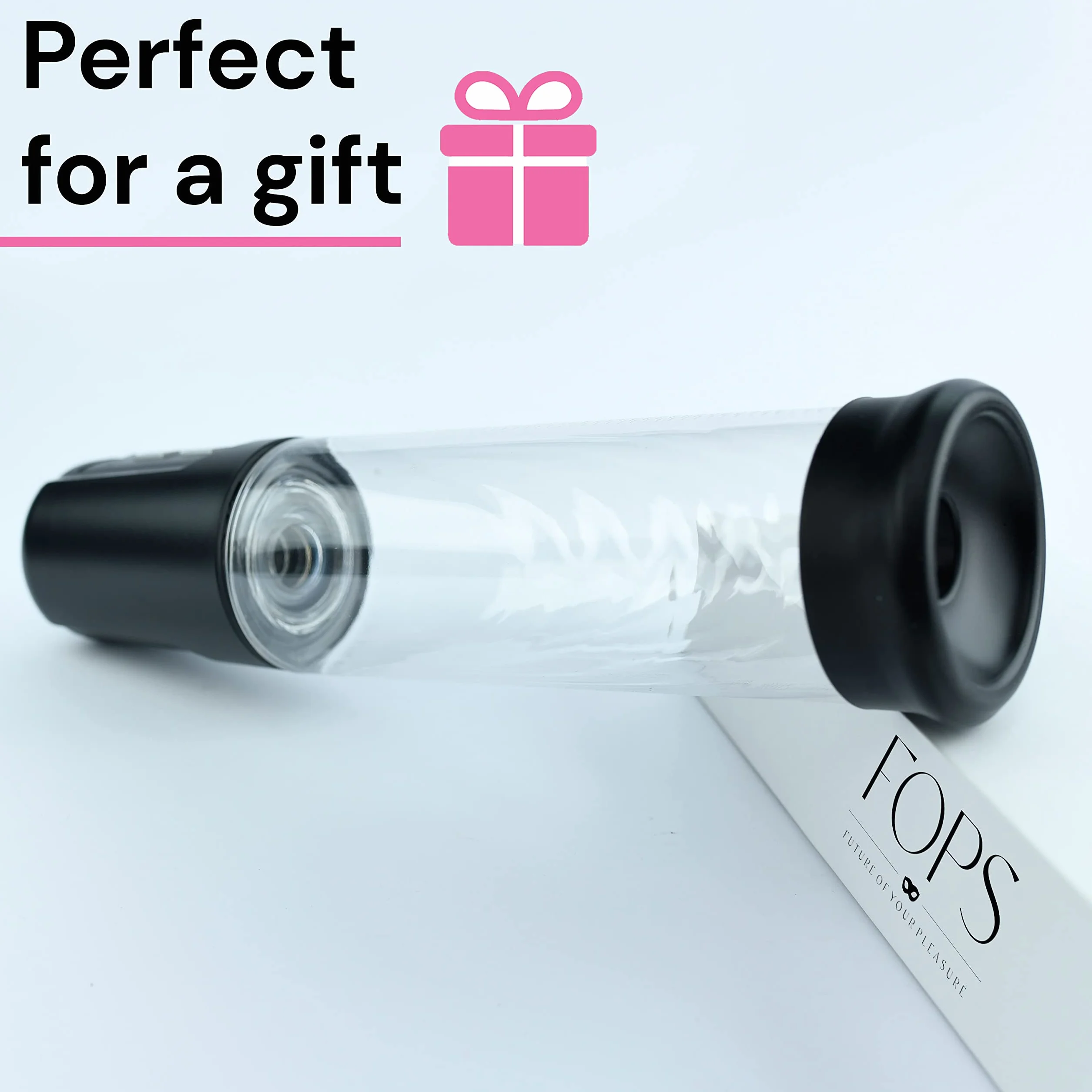 FOPS Pompe à Pénis Électrique 27cm ⌀6cm Masturbateur Homme ABS Pompes à Pénis Transparent Agrandir Son Pénis avec Haute Puissance d'Aspiration Pompe à Pénis pour Homme penis-vacuum P09