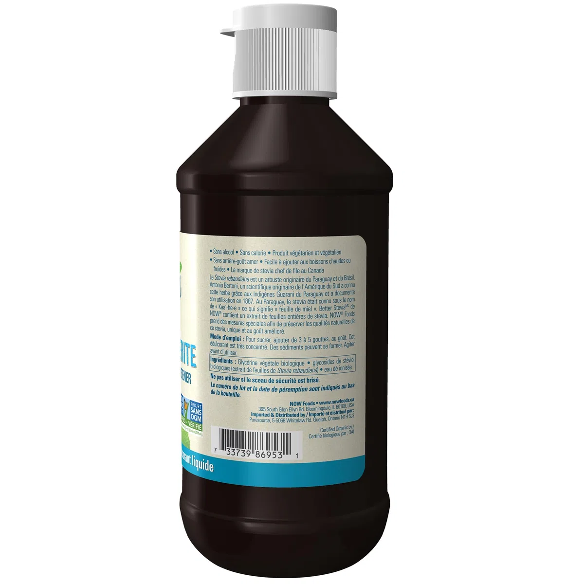 NOW Stevia Glycérite Liquide Sans Alcool 237mL