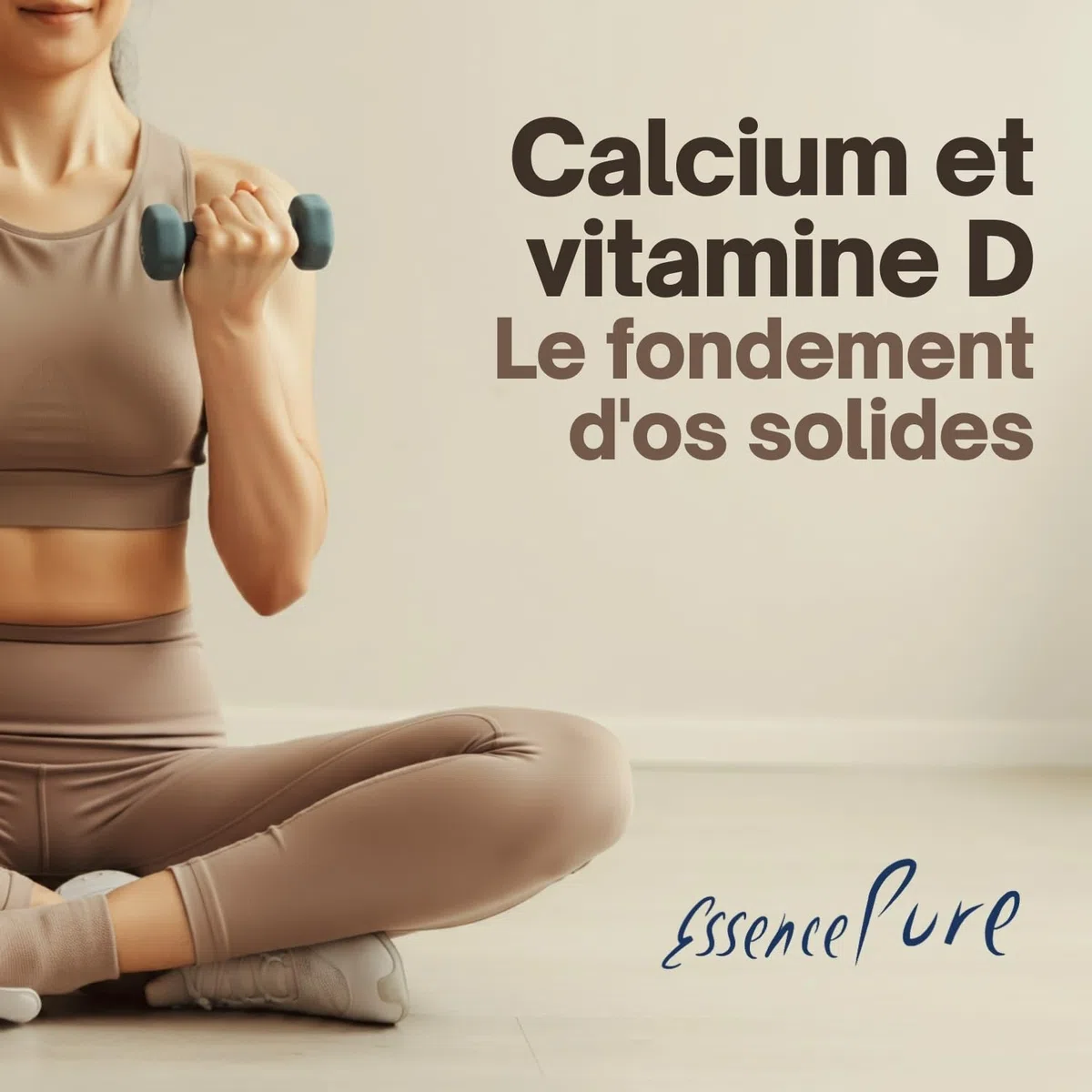 Calcium Vitamine D Essence Pure | Calcium de Corail Marin (1000 mg) + Vitamine D3 (400 UI) + Citrate de Magnésium (400 mg) | Os et Articulations Solides | 120 Gélules 2 Mois | Api-Nature