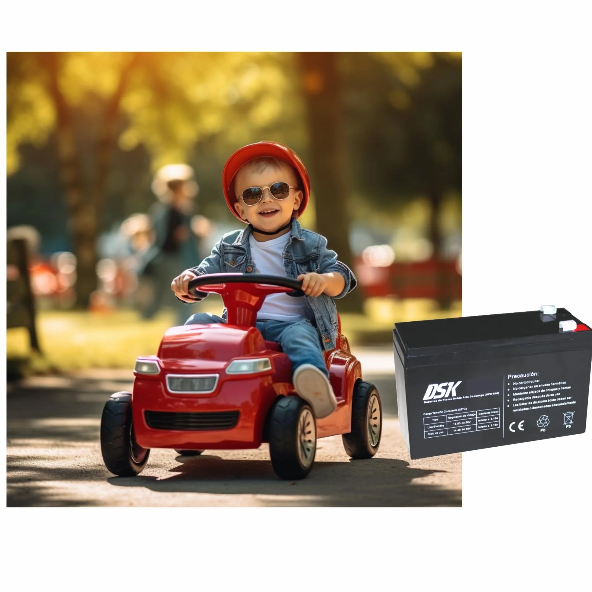 DSK 10364 - Batterie au plomb scellée AGM Gel 12V 12Ah. Idéal pour tout appareil de mobilité électrique. Prend en charge des cycles d'utilisation plus longs. S'il casse, le gel ne se renverse pas.